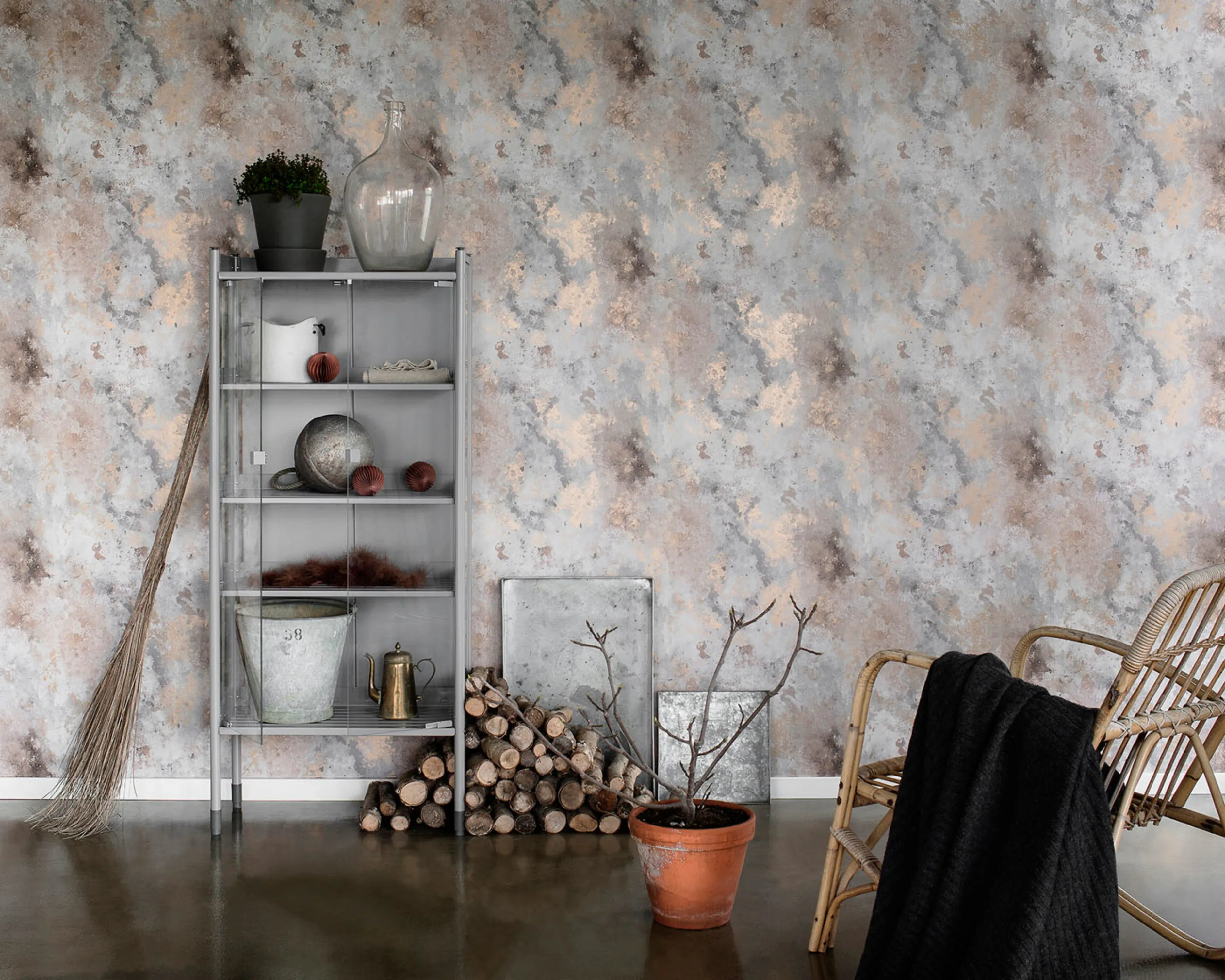 Sandberg Rost in Gold wallpaper (215-51)