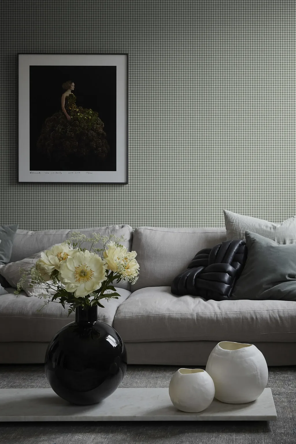 Sandberg Ruta in Forest Green wallpaper (S10321)