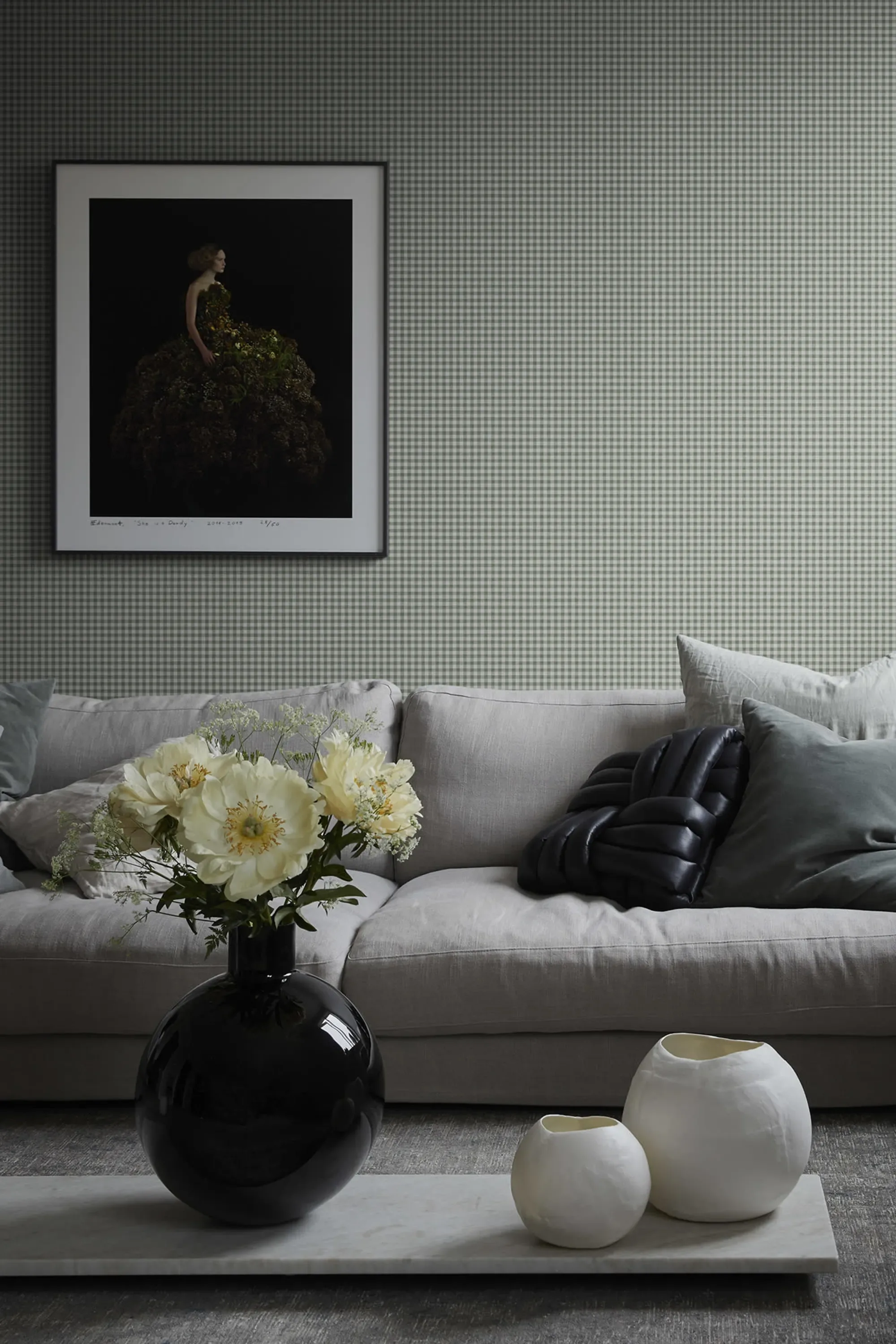 Sandberg Ruta in Forest Green wallpaper (S10321)