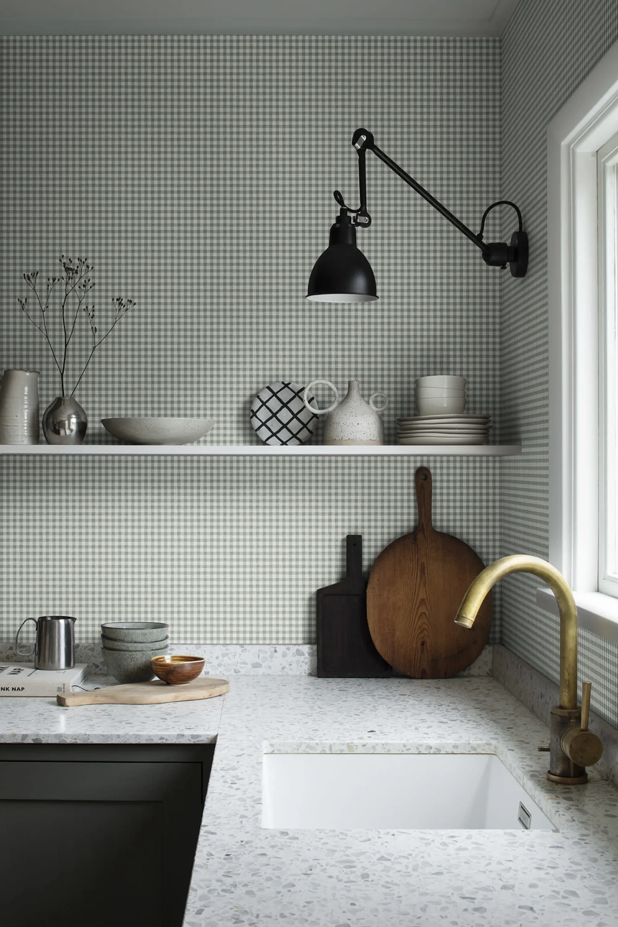 Sandberg Ruta in Forest Green wallpaper (S10321)