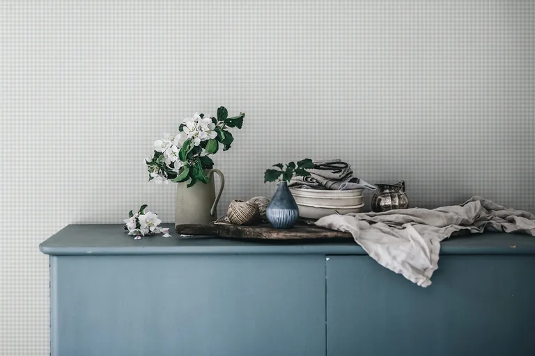 Sandberg Ruta in Misty Blue wallpaper (S10319)