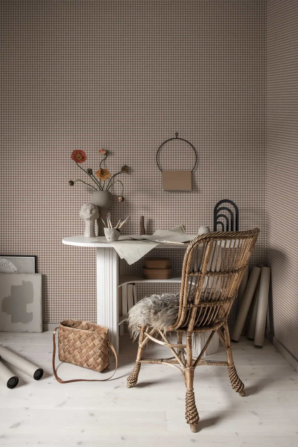 Sandberg Ruta in Terracotta wallpaper (S10320)