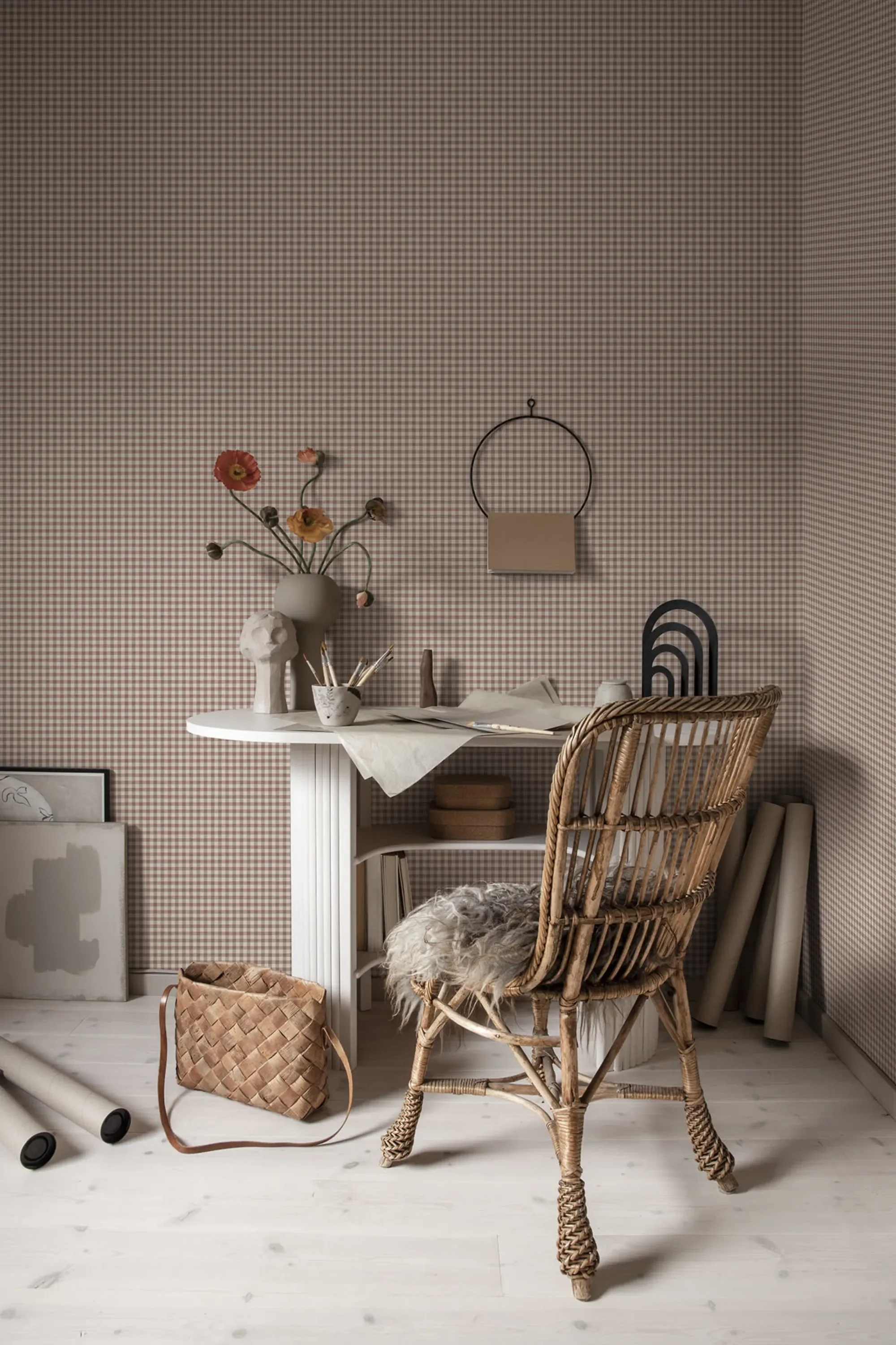 Sandberg Ruta in Terracotta wallpaper (S10320)