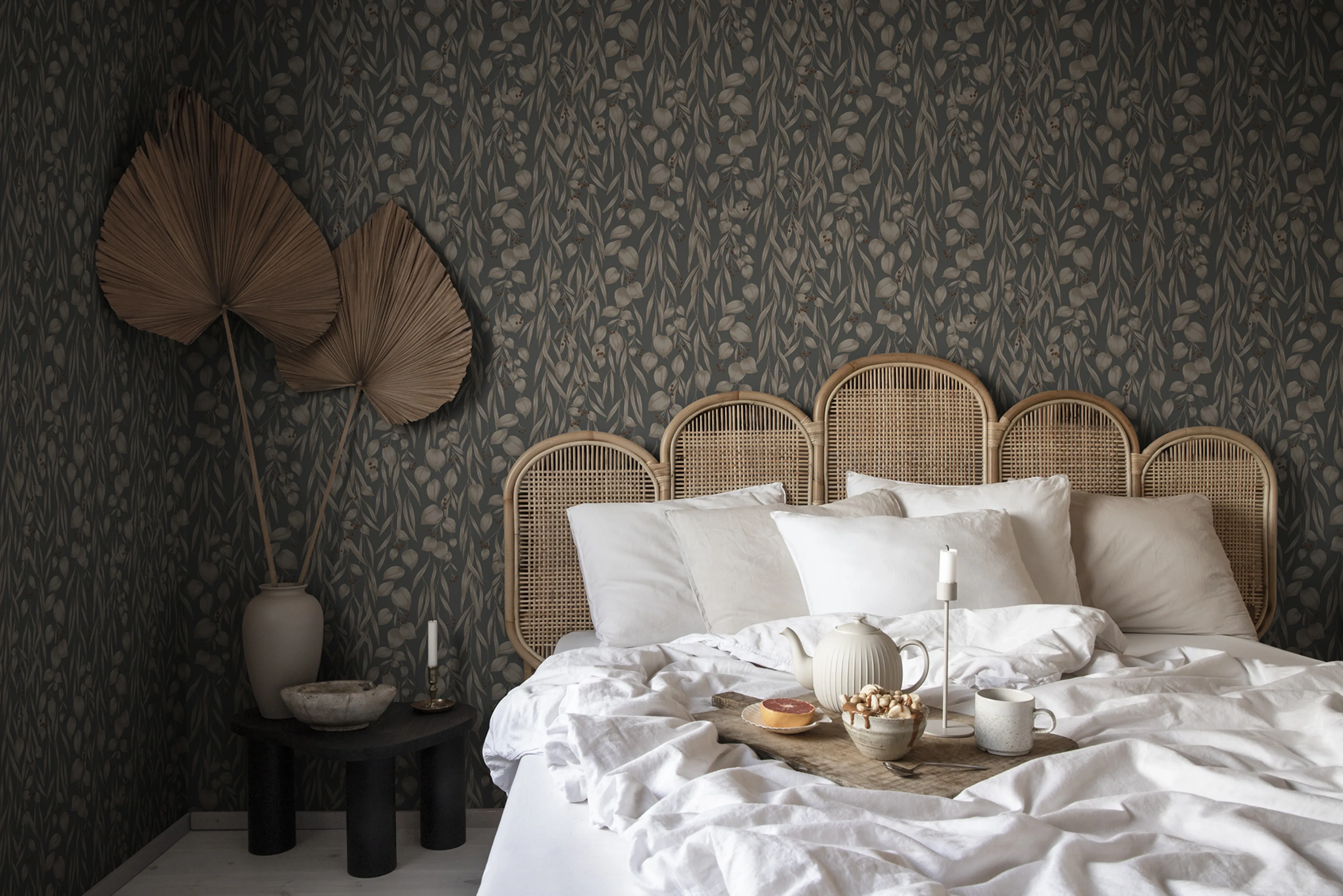 Sandberg Sara in Indigo Blue wallpaper (S10117)