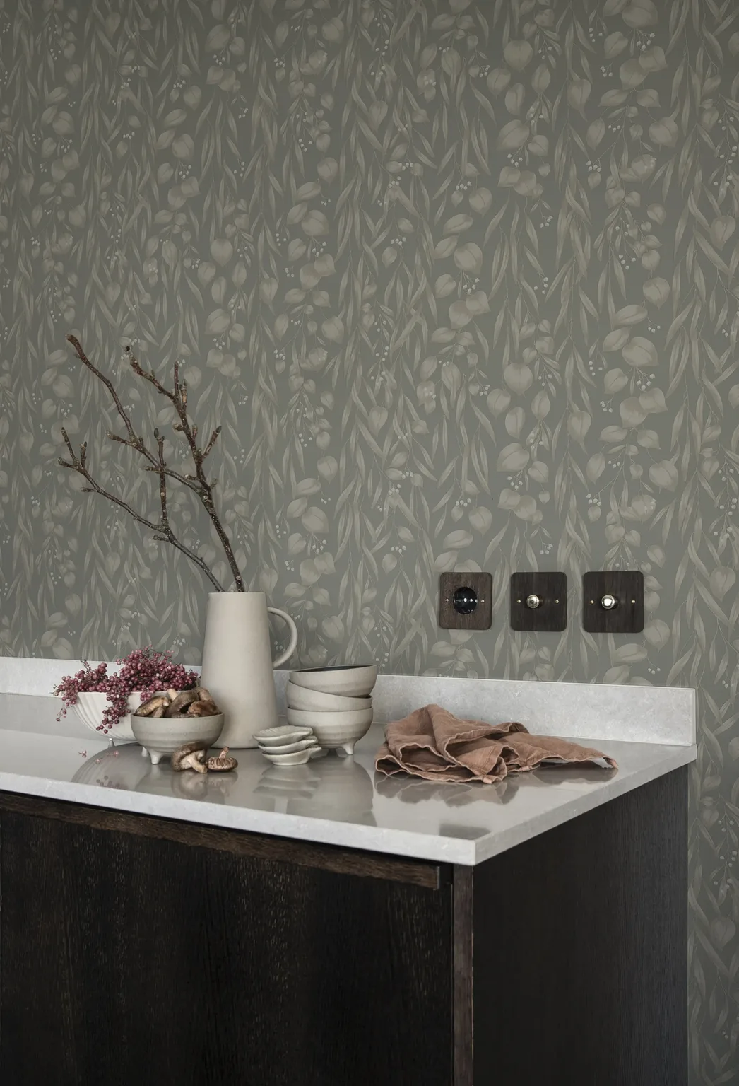 Sandberg Sara in Sage Green wallpaper (S10119)