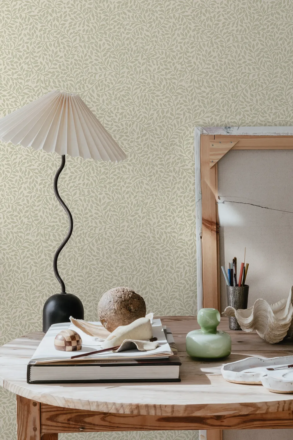 Sandberg Sigfrid in Spring Green wallpaper (425-18)