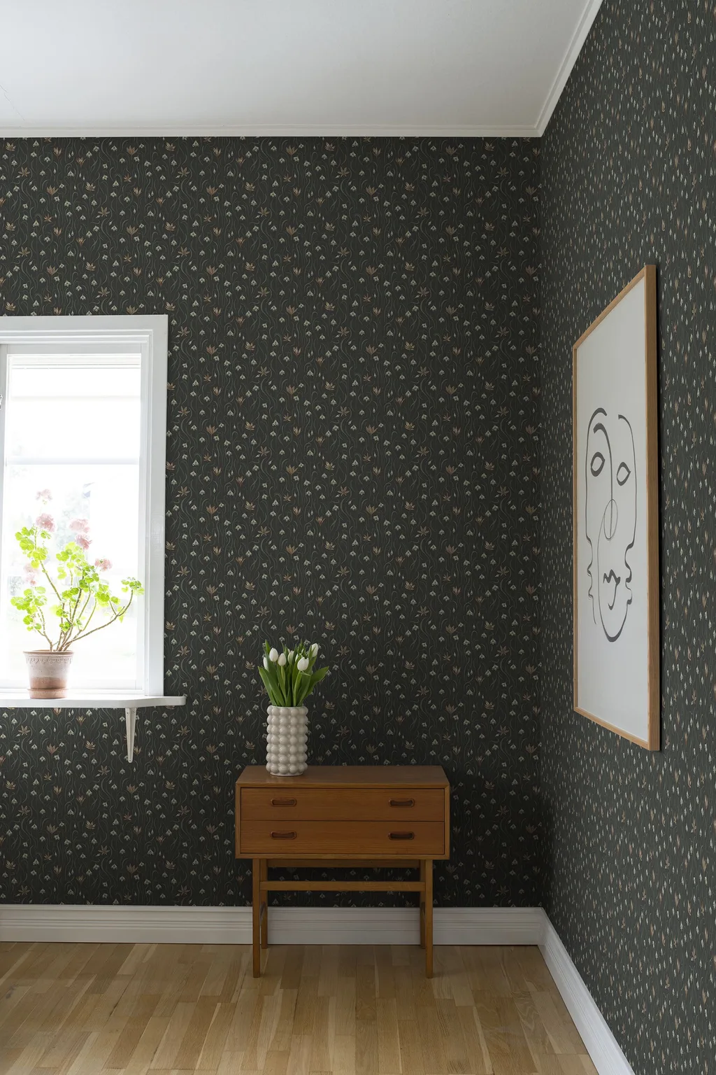 Sandberg Signe in Charcoal wallpaper (S10158)
