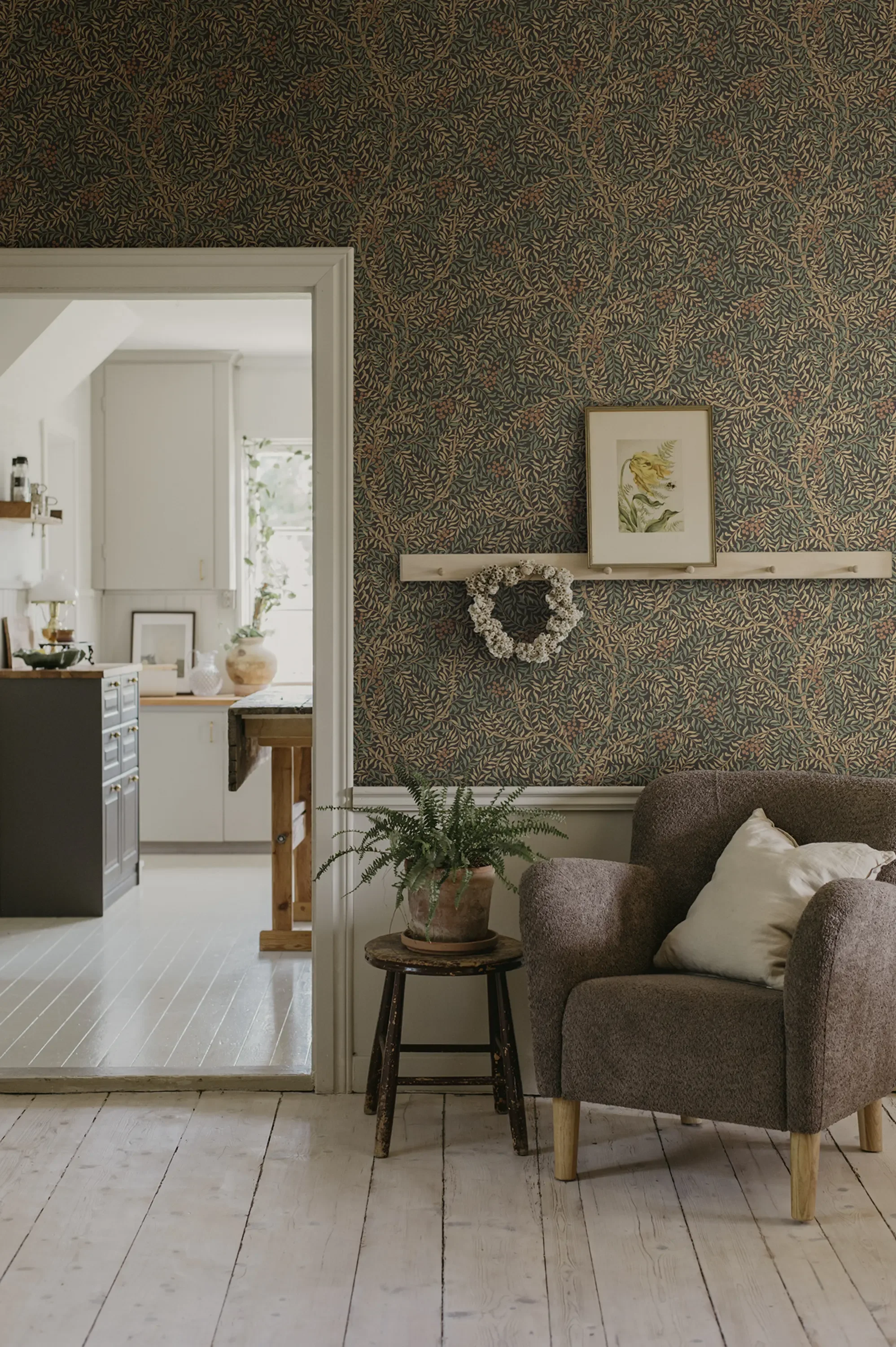 Sandberg Simon in Charcoal wallpaper (S10495)
