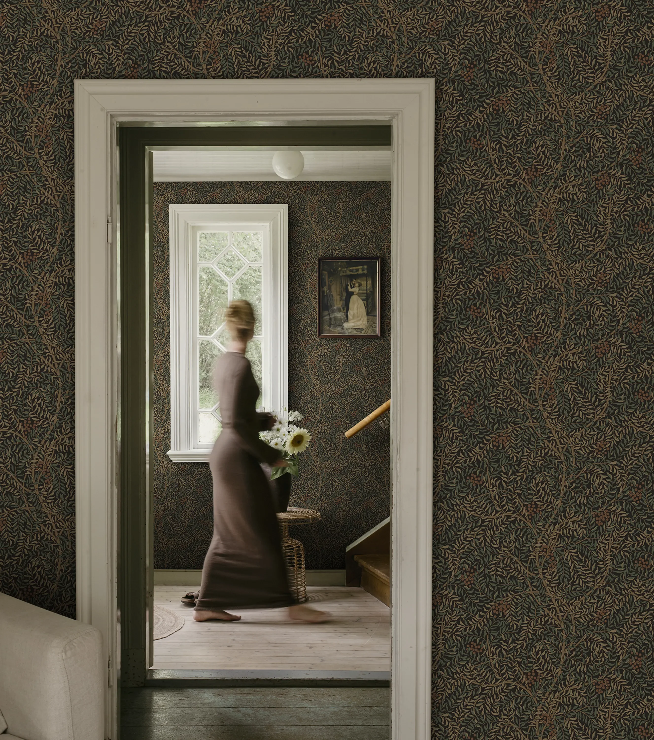 Sandberg Simon in Charcoal wallpaper (S10495)