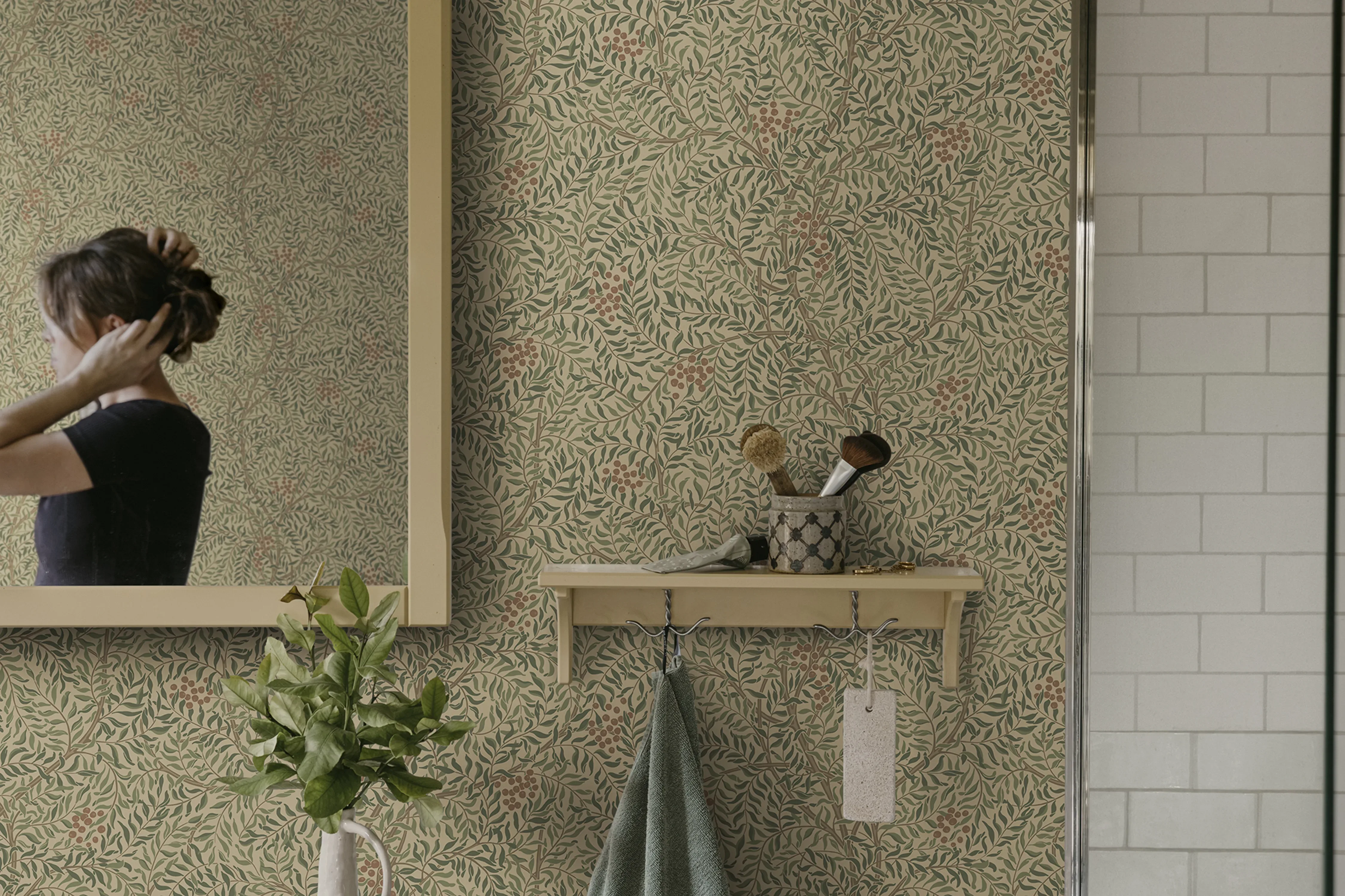 Sandberg Simon in Garden Green wallpaper (S10496)