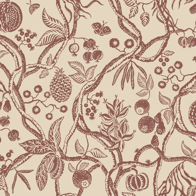 Sandberg Tree of Life in Burgundy wallpaper (S10614)
