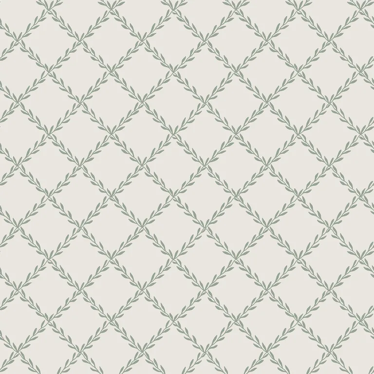 Sandberg Trellis in Forest Green wallpaper (S10304)