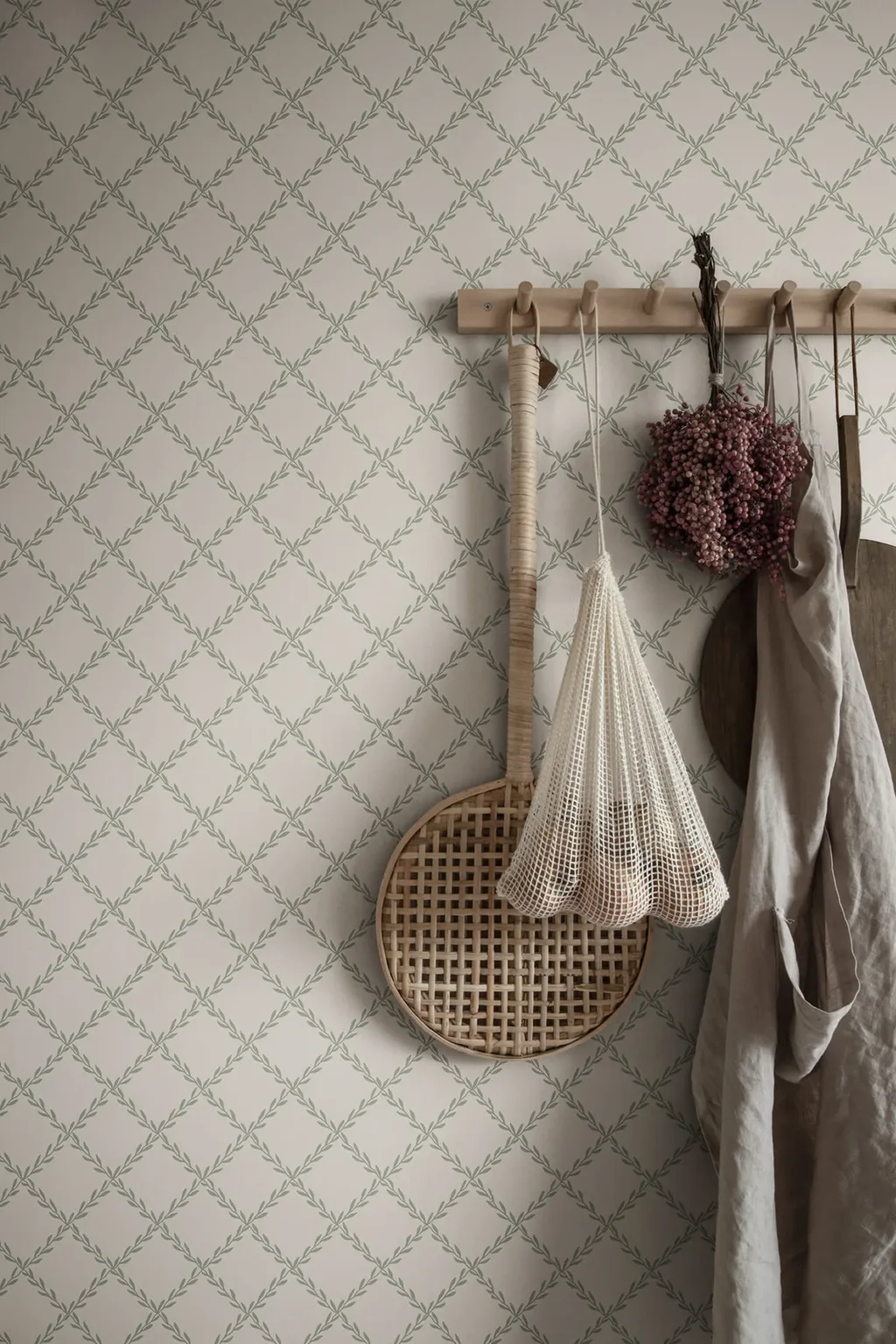 Sandberg Trellis in Forest Green wallpaper (S10304)