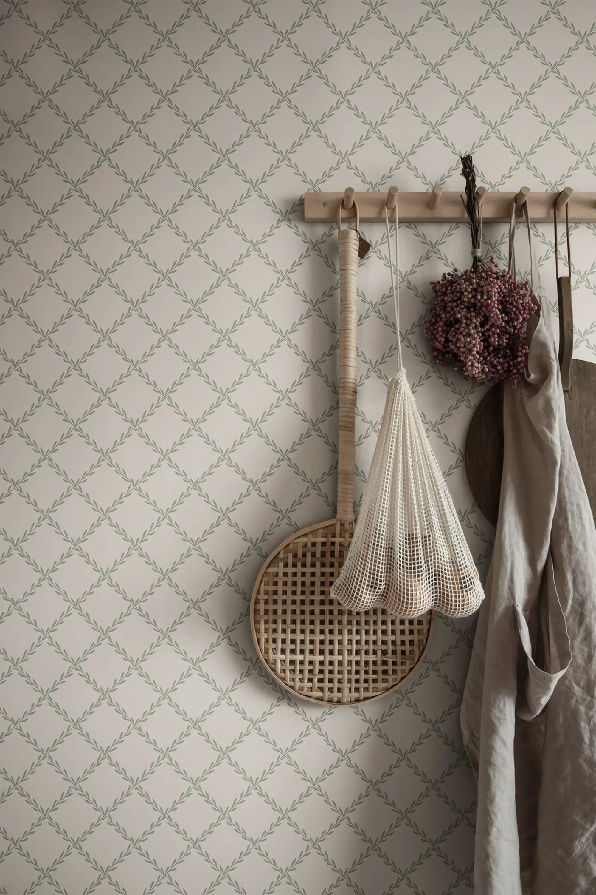 Sandberg Trellis in Forest Green wallpaper (S10304)