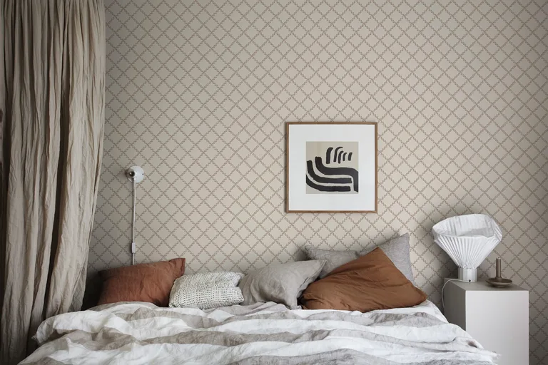 Sandberg Trellis in Terracotta wallpaper (S10305)
