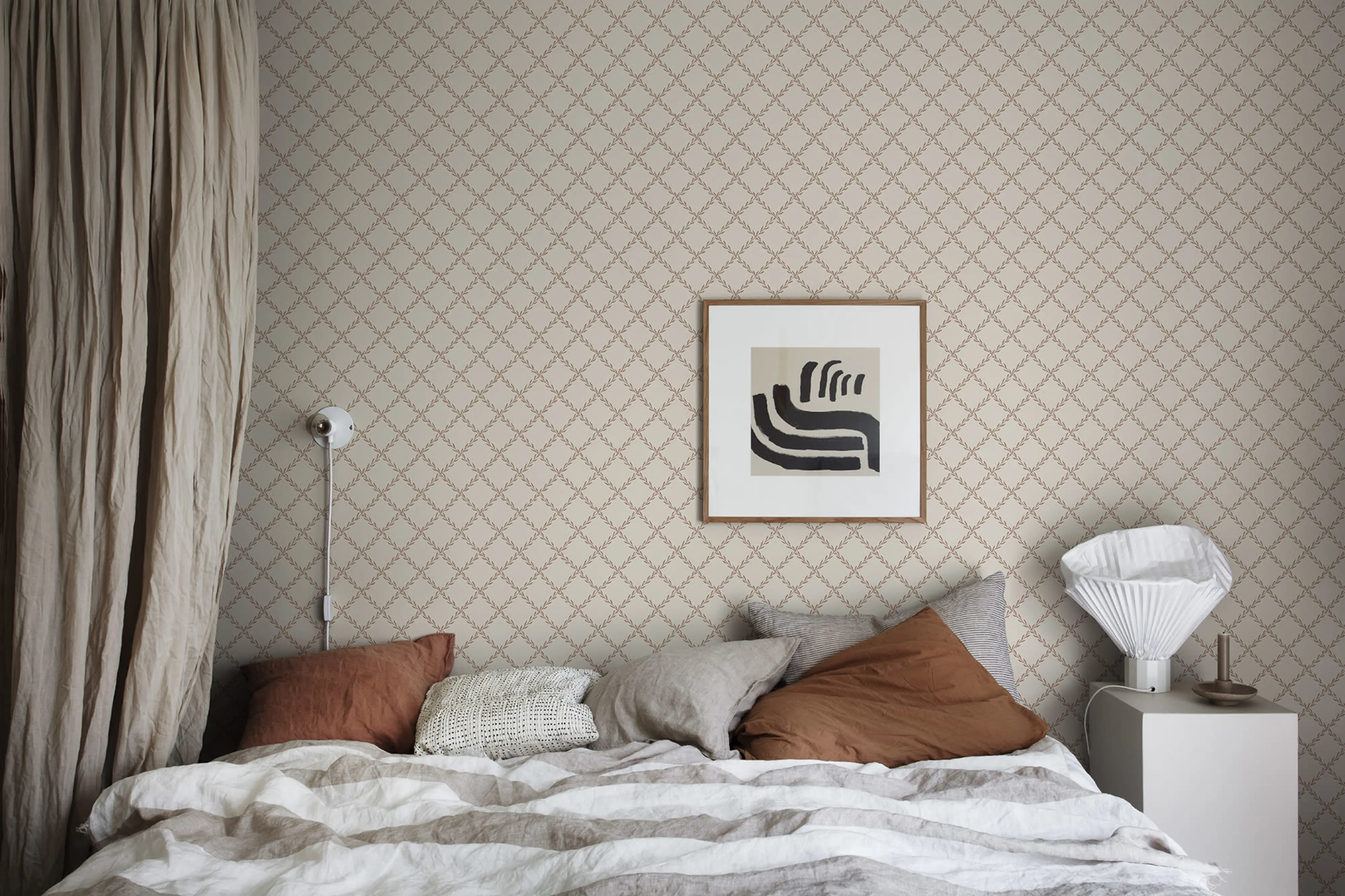 Sandberg Trellis in Terracotta wallpaper (S10305)