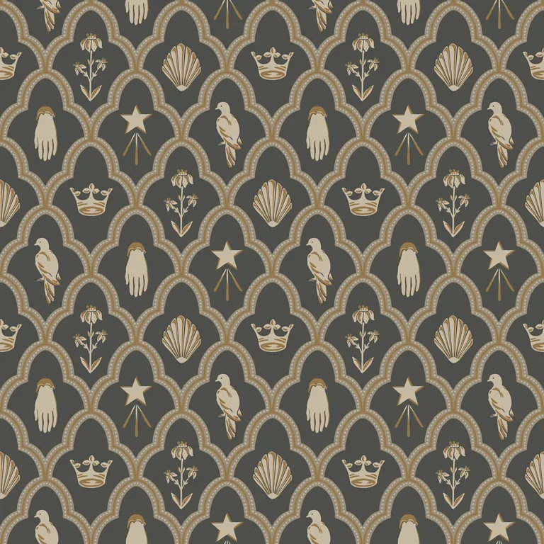 Sandberg Turtledove Barn in Charcoal wallpaper (S10270)