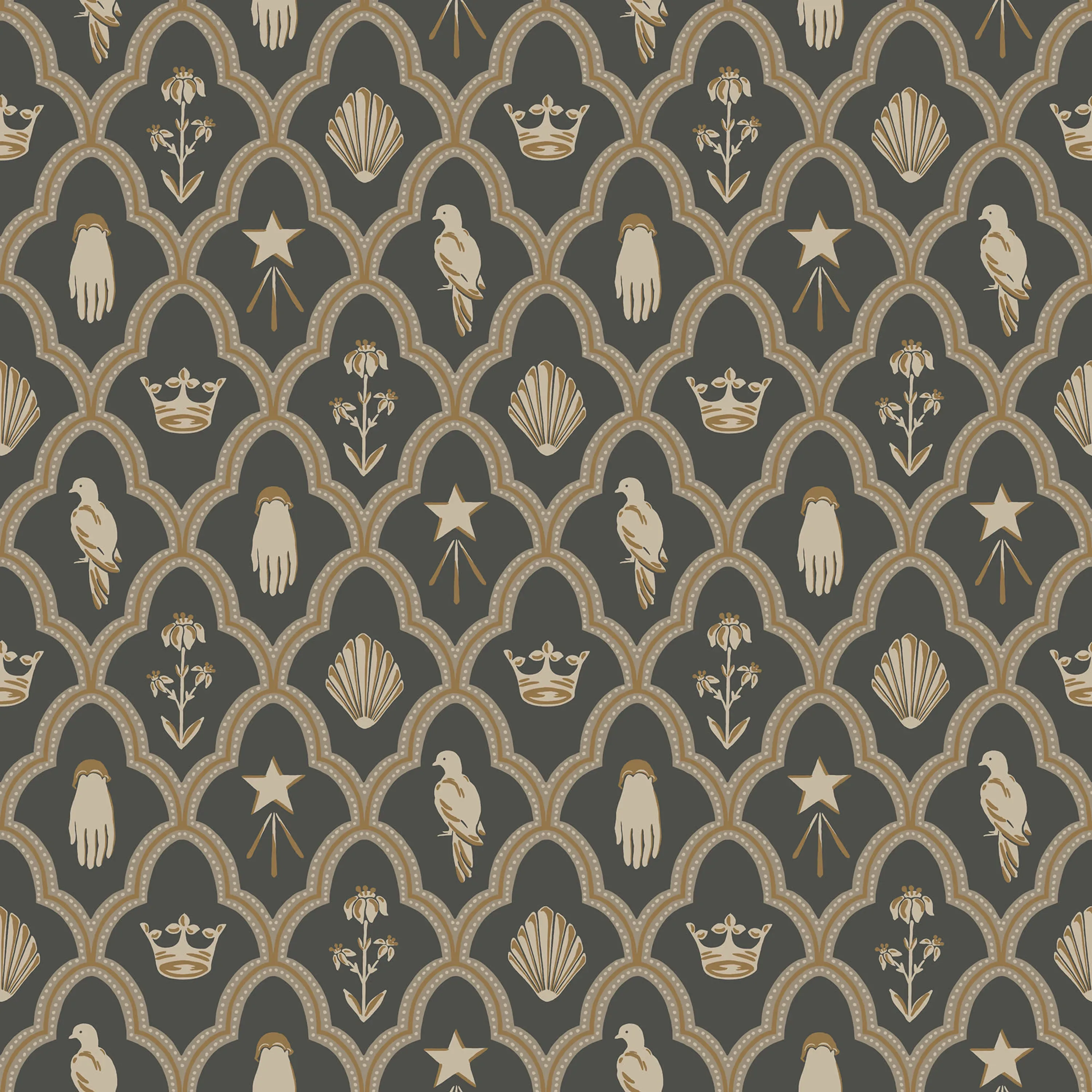 Sandberg Turtledove Barn in Charcoal wallpaper (S10270)