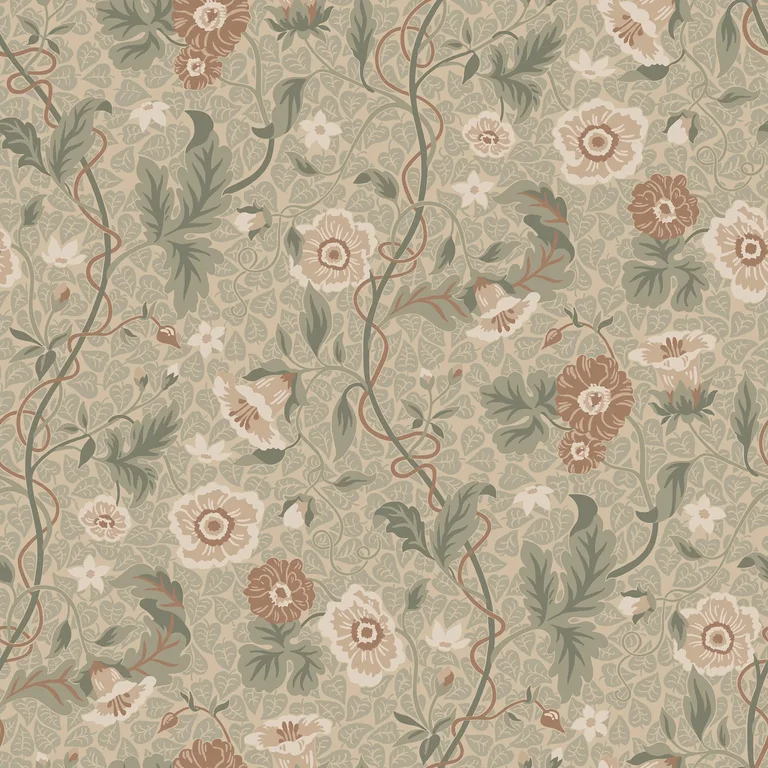 Sandberg Ulla in Garden Green wallpaper (S10499)