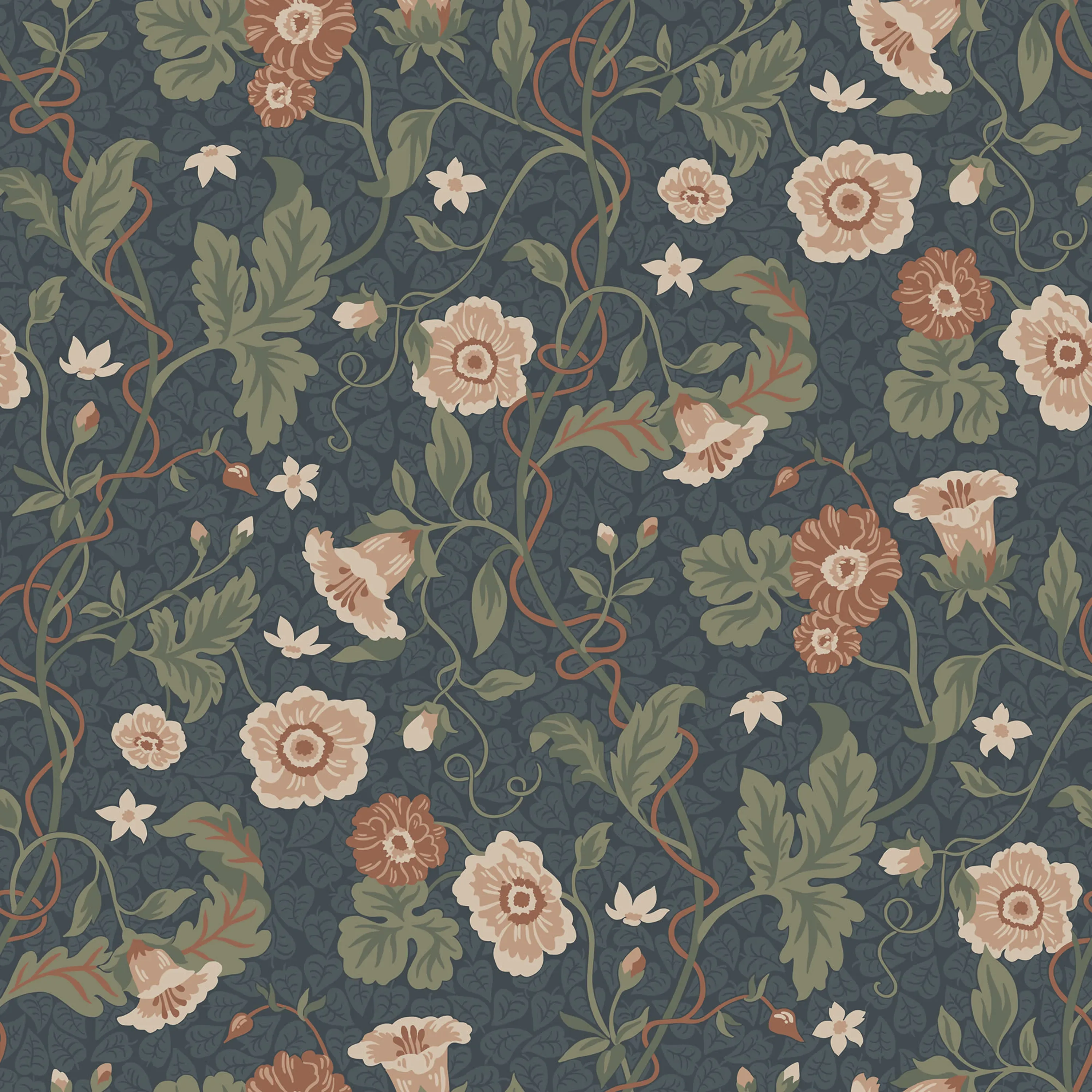 Sandberg Ulla in Midnight Blue wallpaper (S10500)