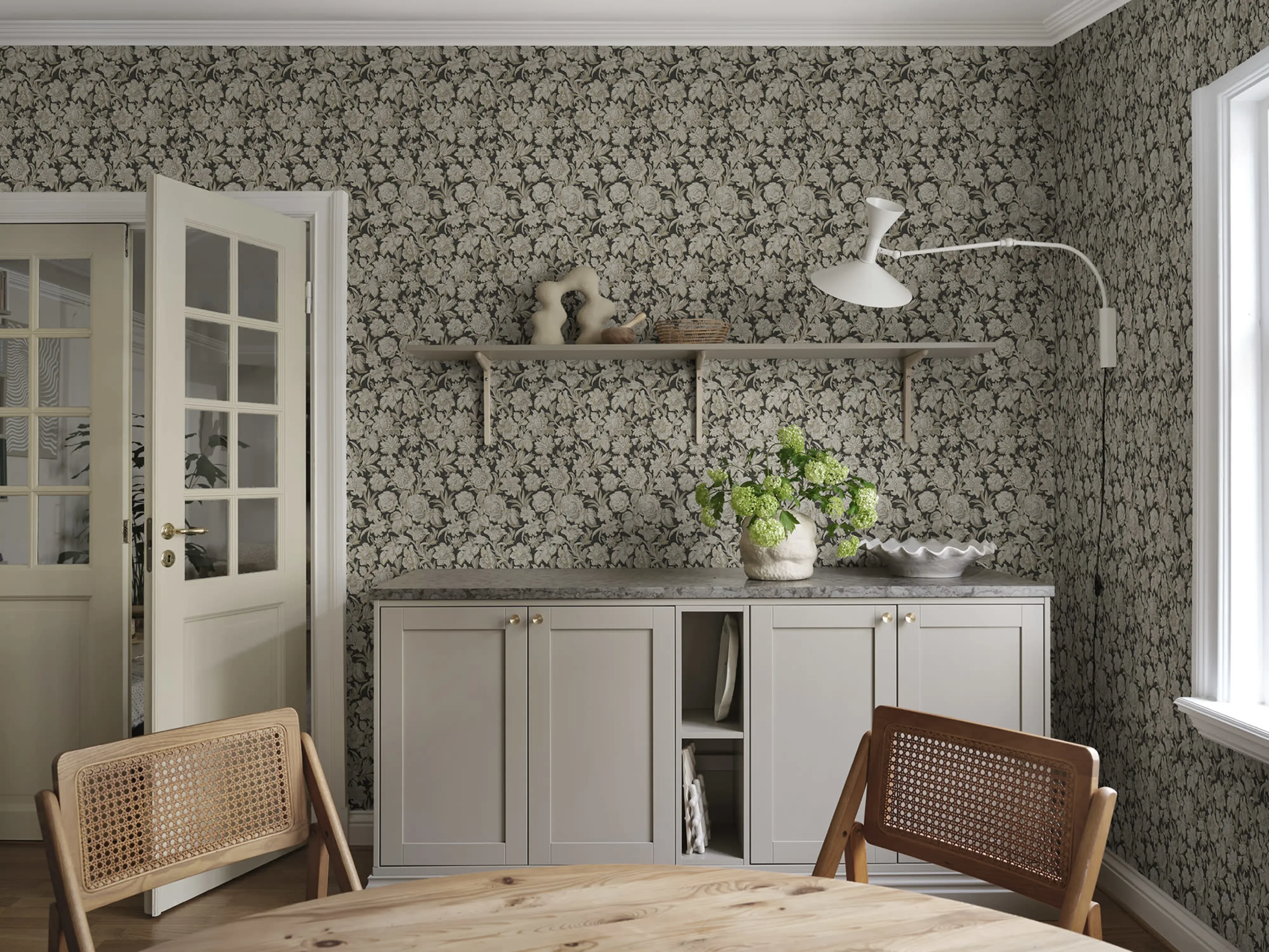 Sandberg Valentin in Charcoal wallpaper (S10247)