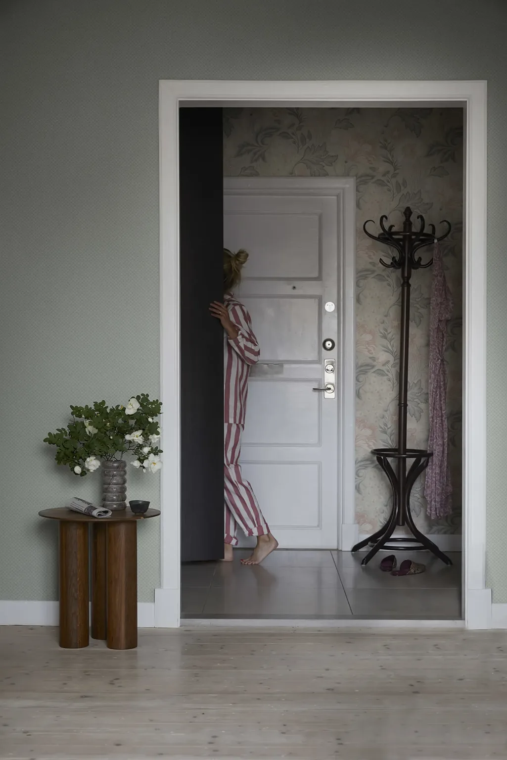 Sandberg Valv in Sage Green wallpaper (S10299)