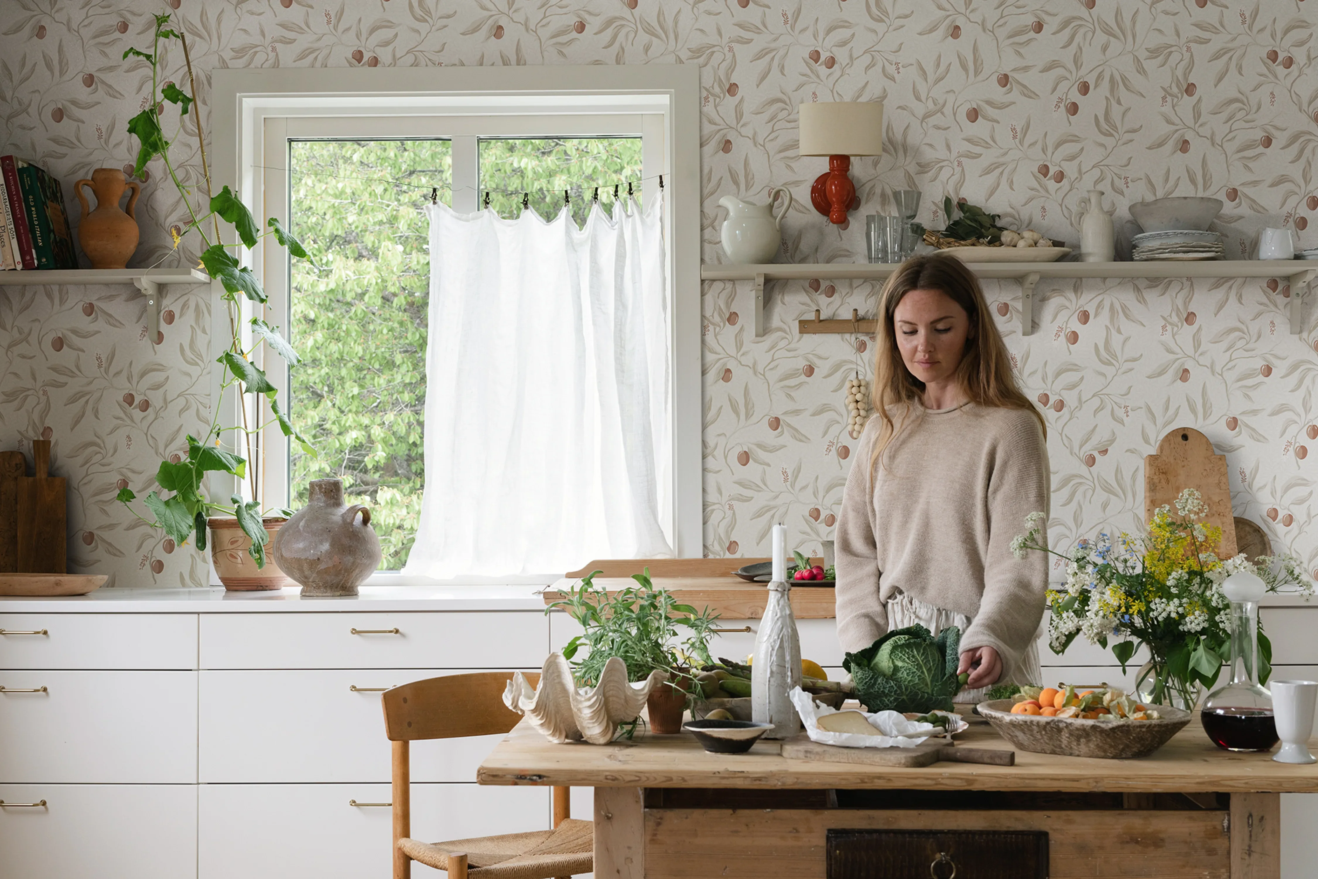 Sandberg Vinnie in Linen wallpaper (S10190)