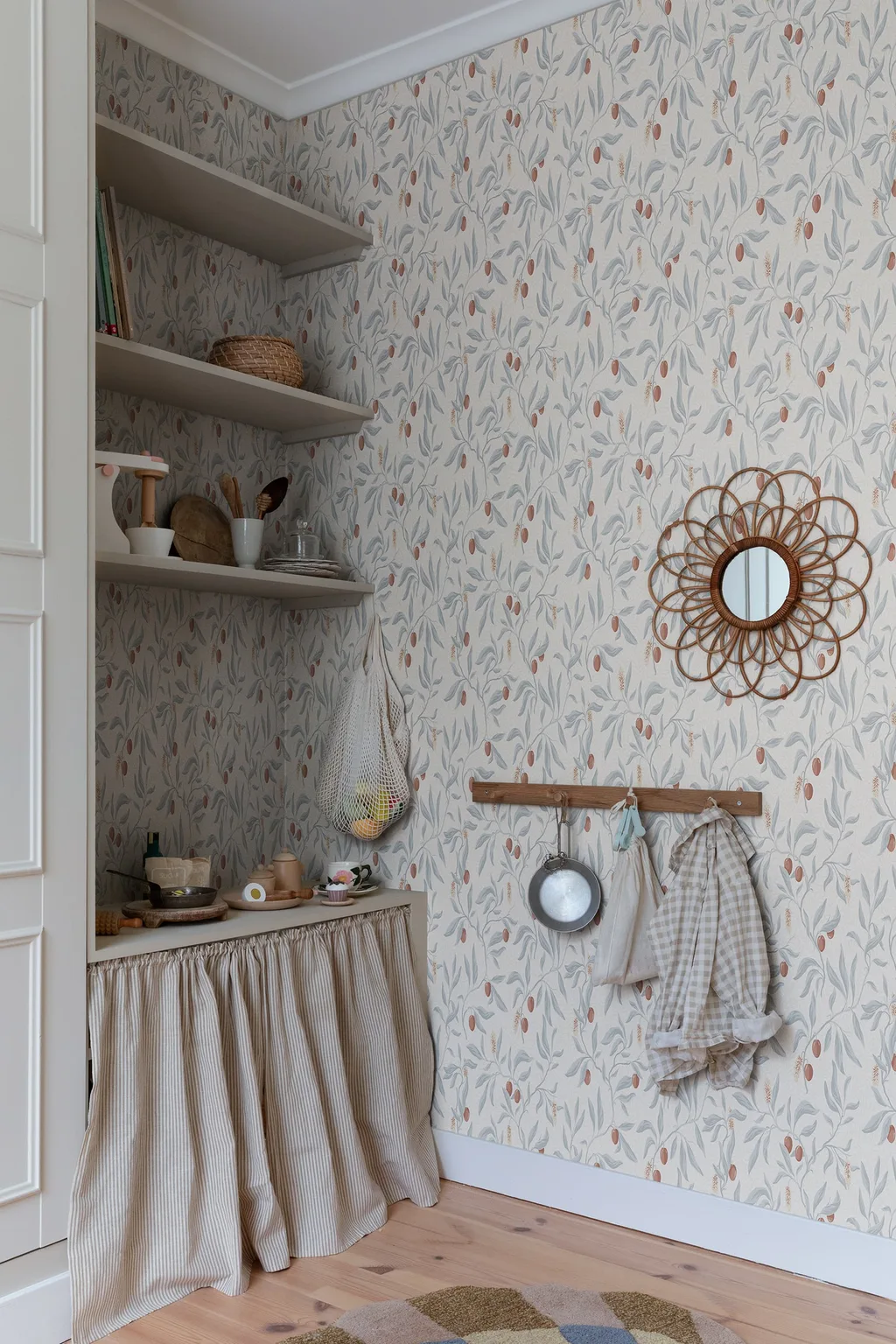 Sandberg Vinnie in Misty Blue wallpaper (S10192)