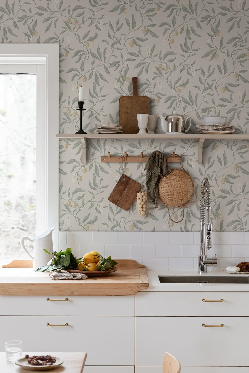 Sandberg Vinnie in Sage Green wallpaper (S10191)
