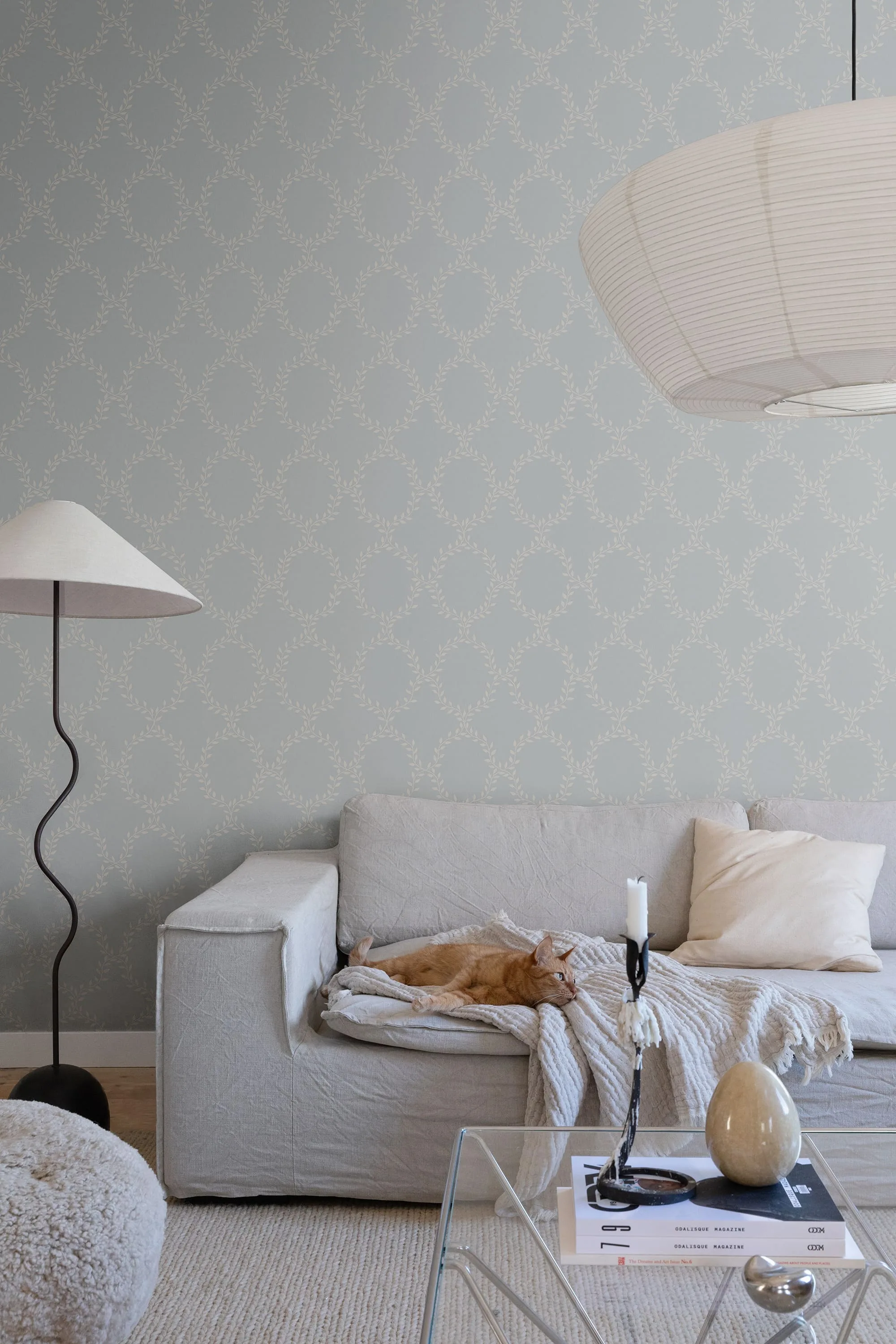 Sandberg Wilma in Misty Blue wallpaper (S10202)