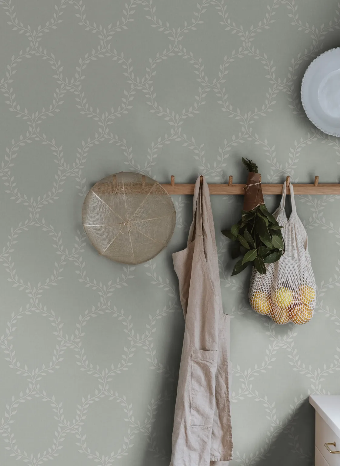 Sandberg Wilma in Sage Green wallpaper (S10201)