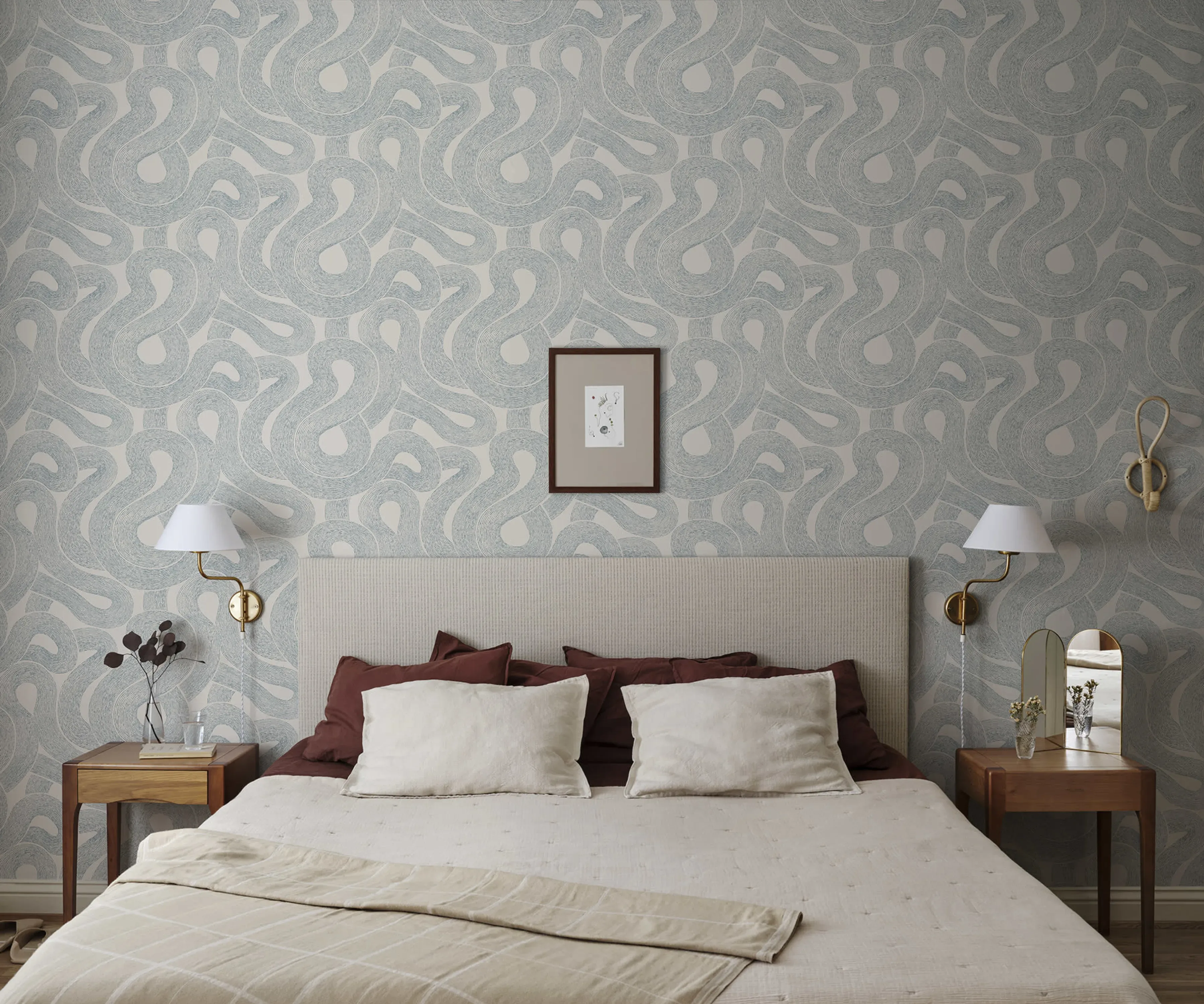 Sandberg Zen in Indigo Blue wallpaper (S10330)