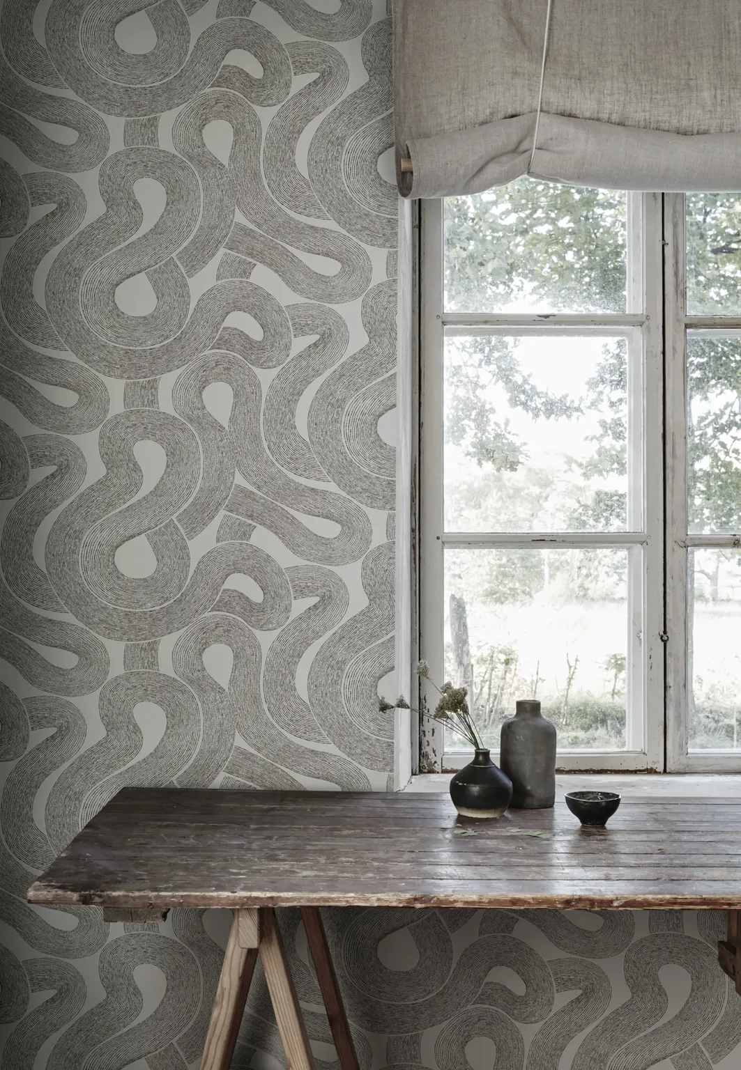 Sandberg Zen in White wallpaper (805-01)