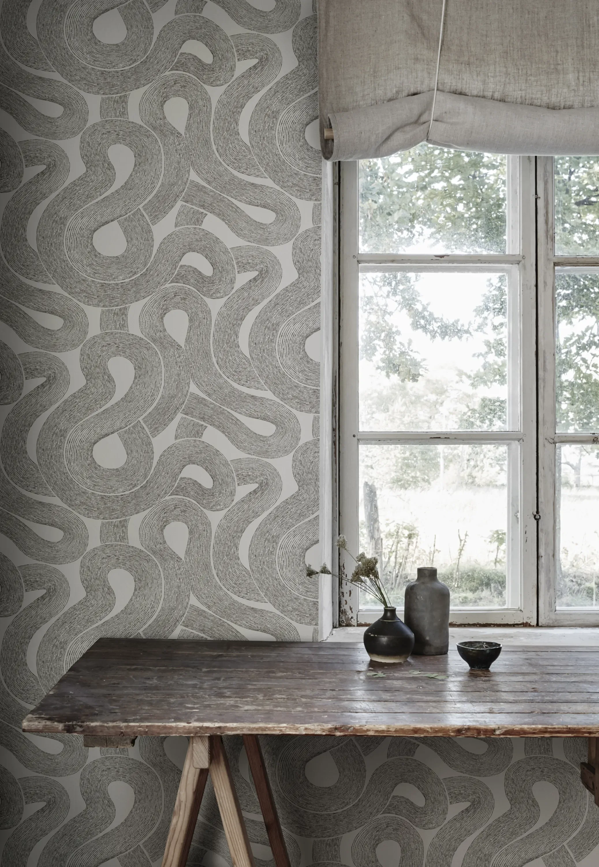 Sandberg Zen in White wallpaper (805-01)
