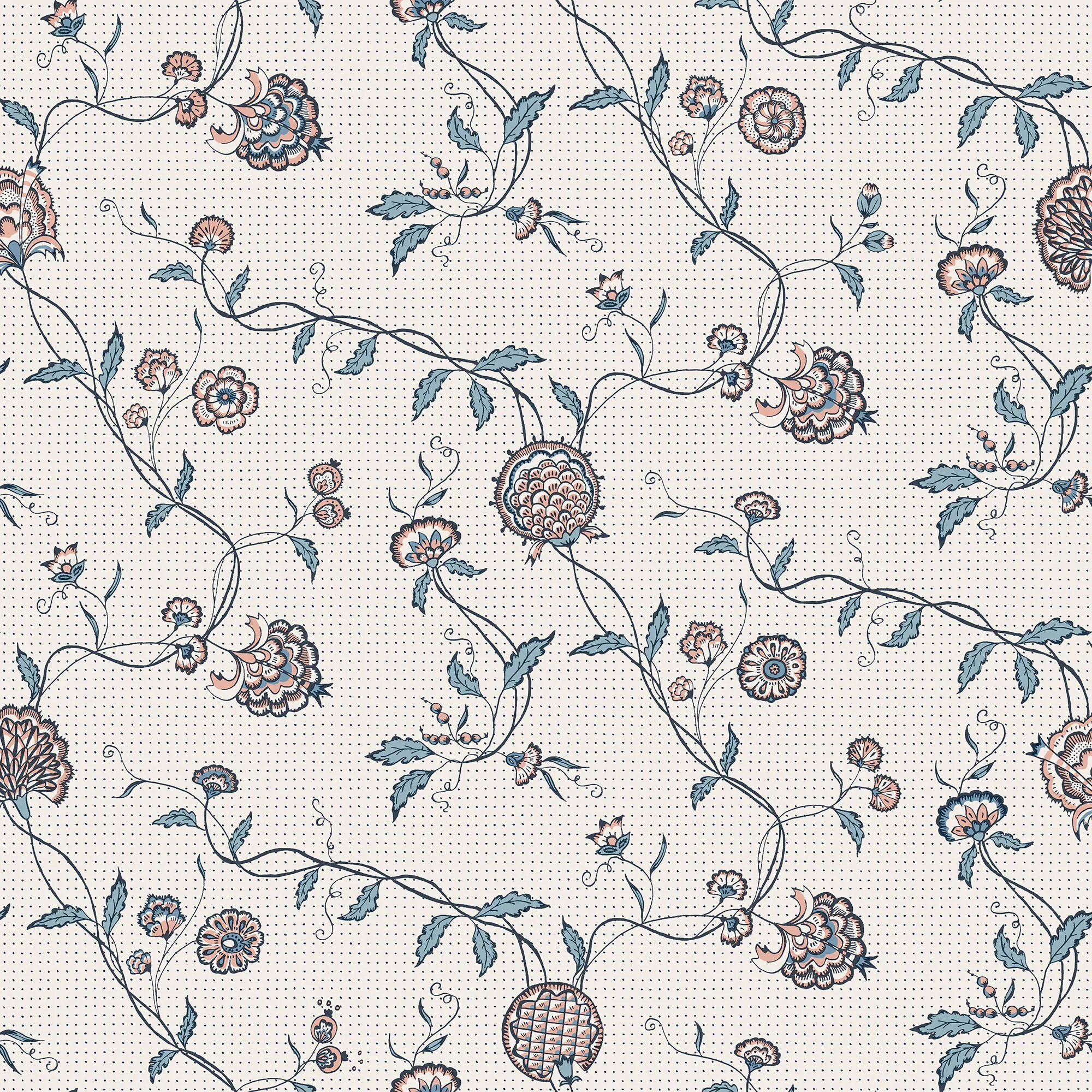 Adelaide wallpaper in Blush color