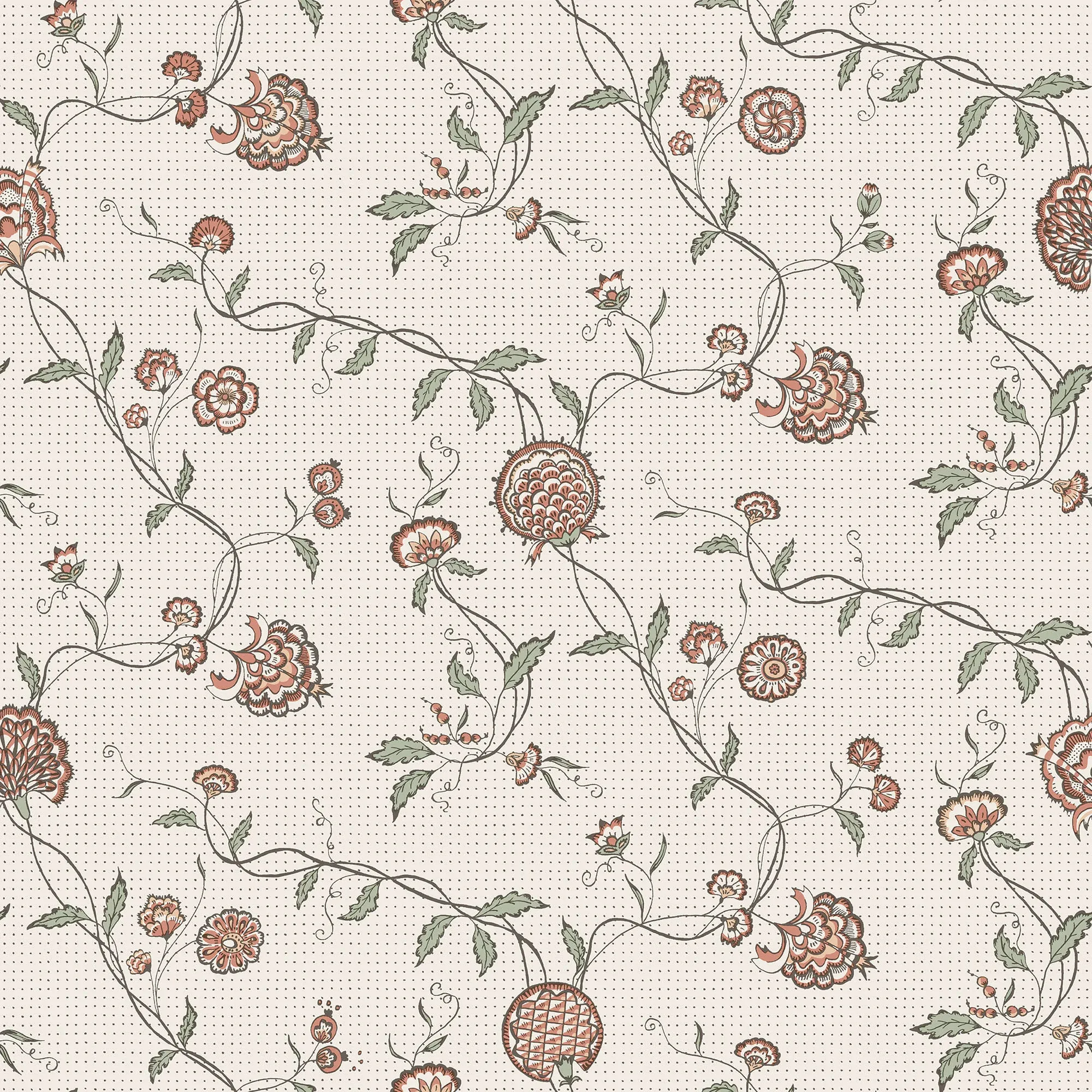 Adelaide wallpaper in Terracotta color