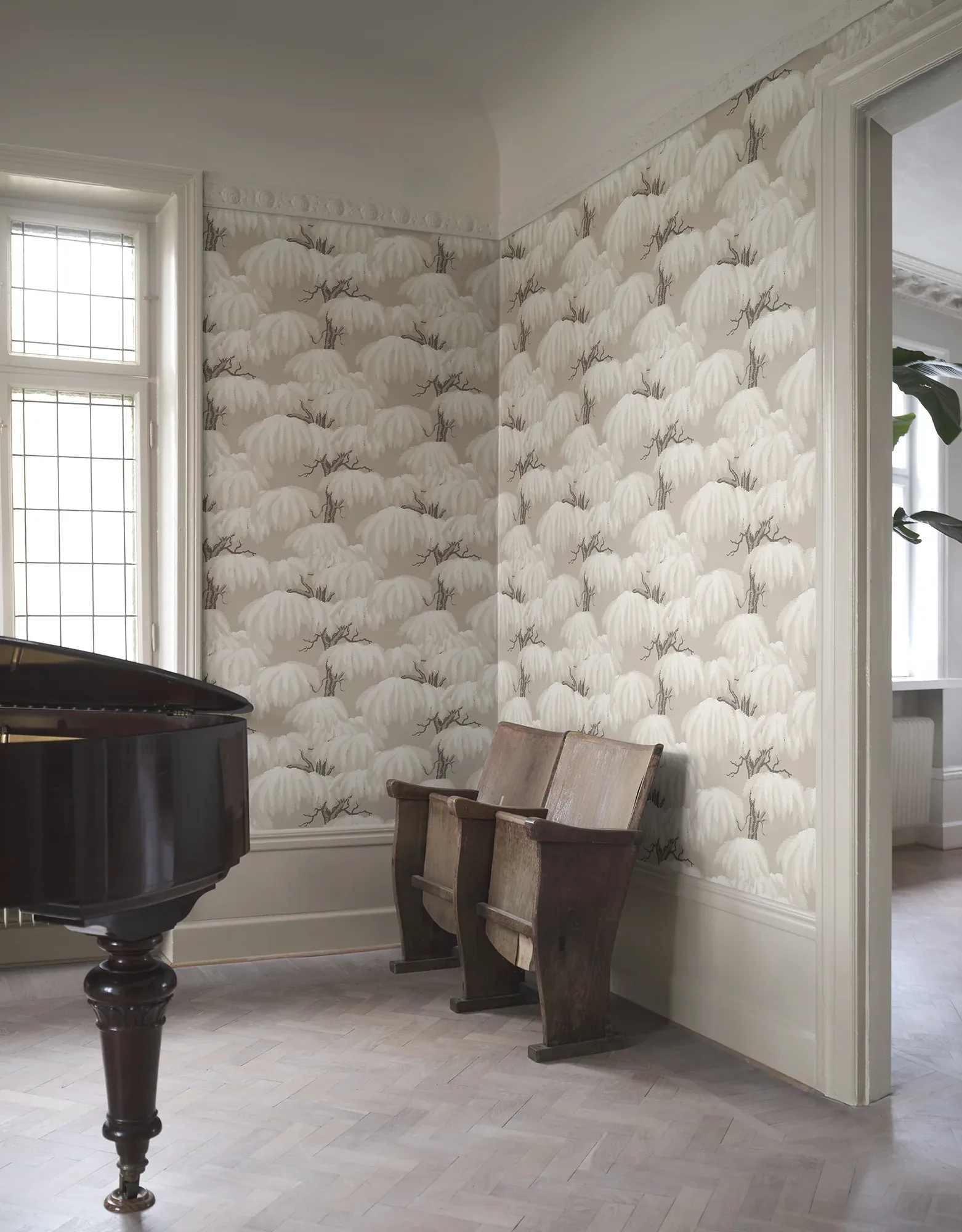 Alba wallpaper in Beige color
