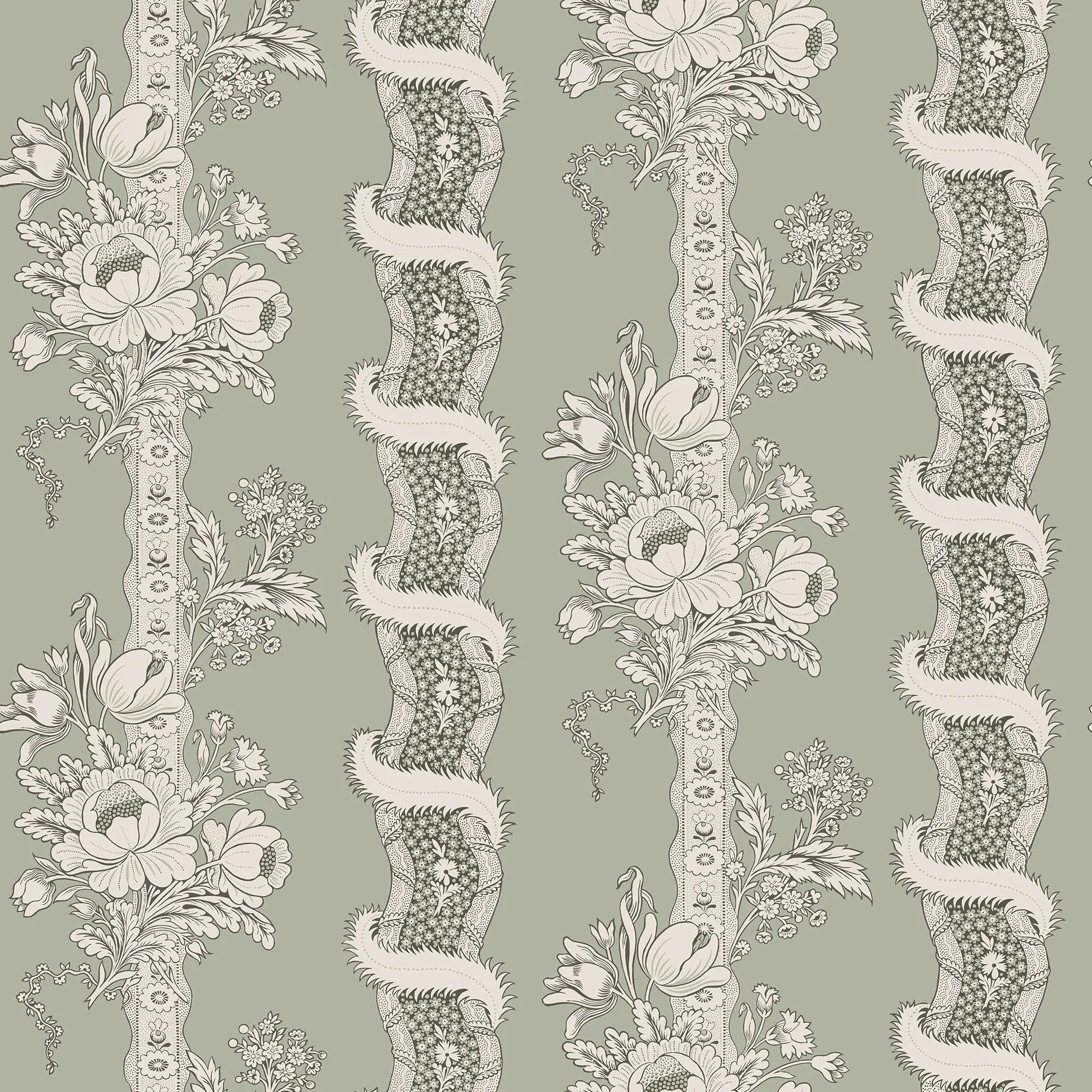 Alexandra wallpaper in Sage Green color