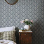 Alva Wallpaper – Indigo Blue | Wallpaper Twins Alva wallpaper in Indigo Blue color