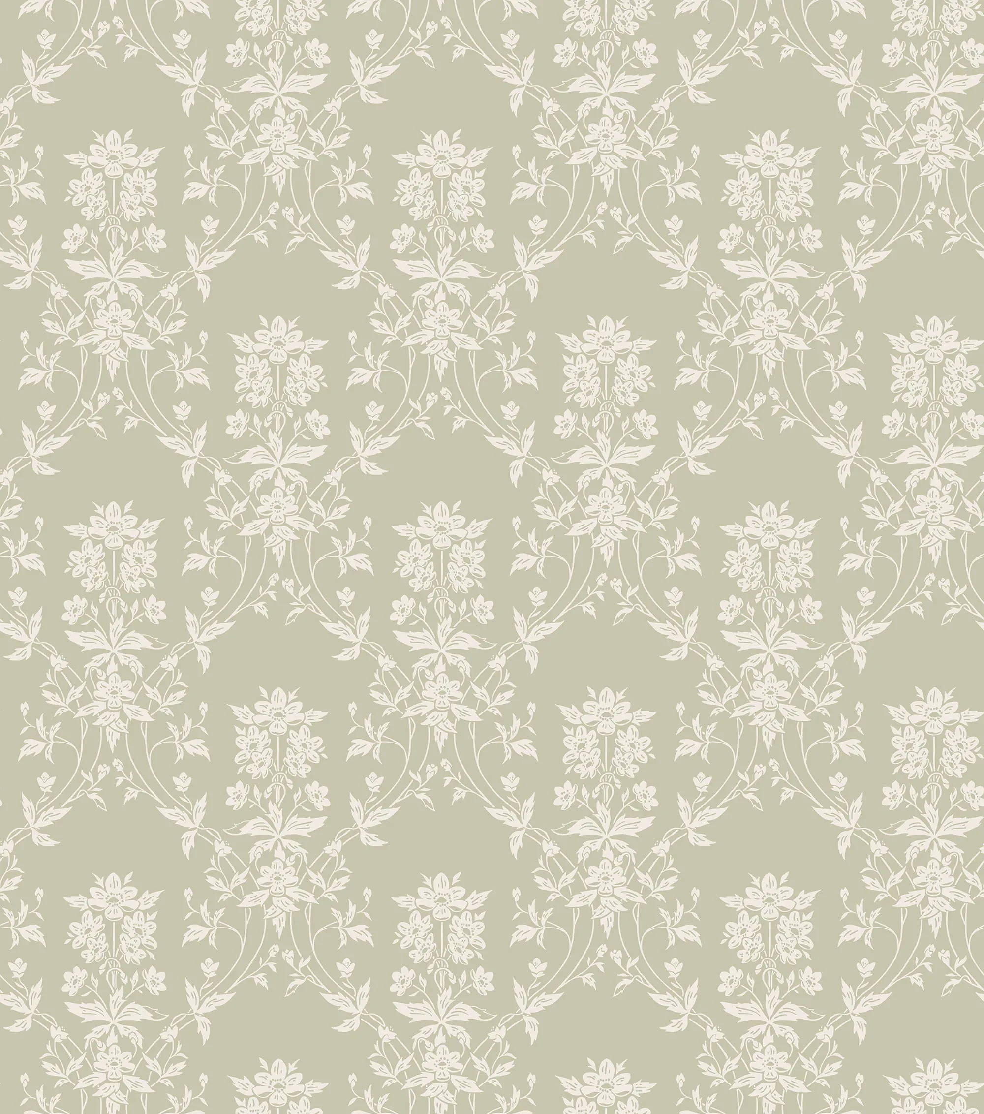 Alva wallpaper in Spring Green color