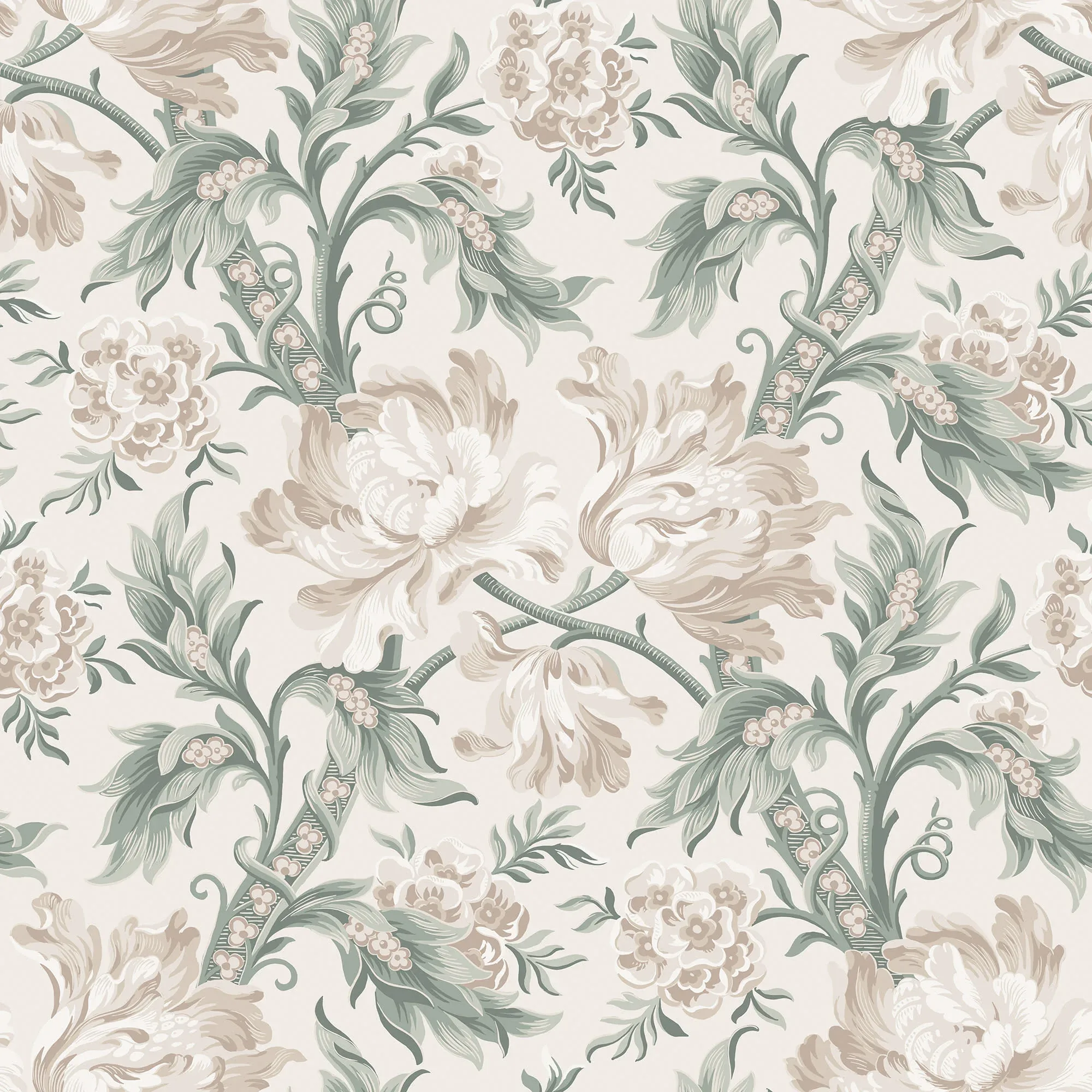 Amelia wallpaper in Eggshell color