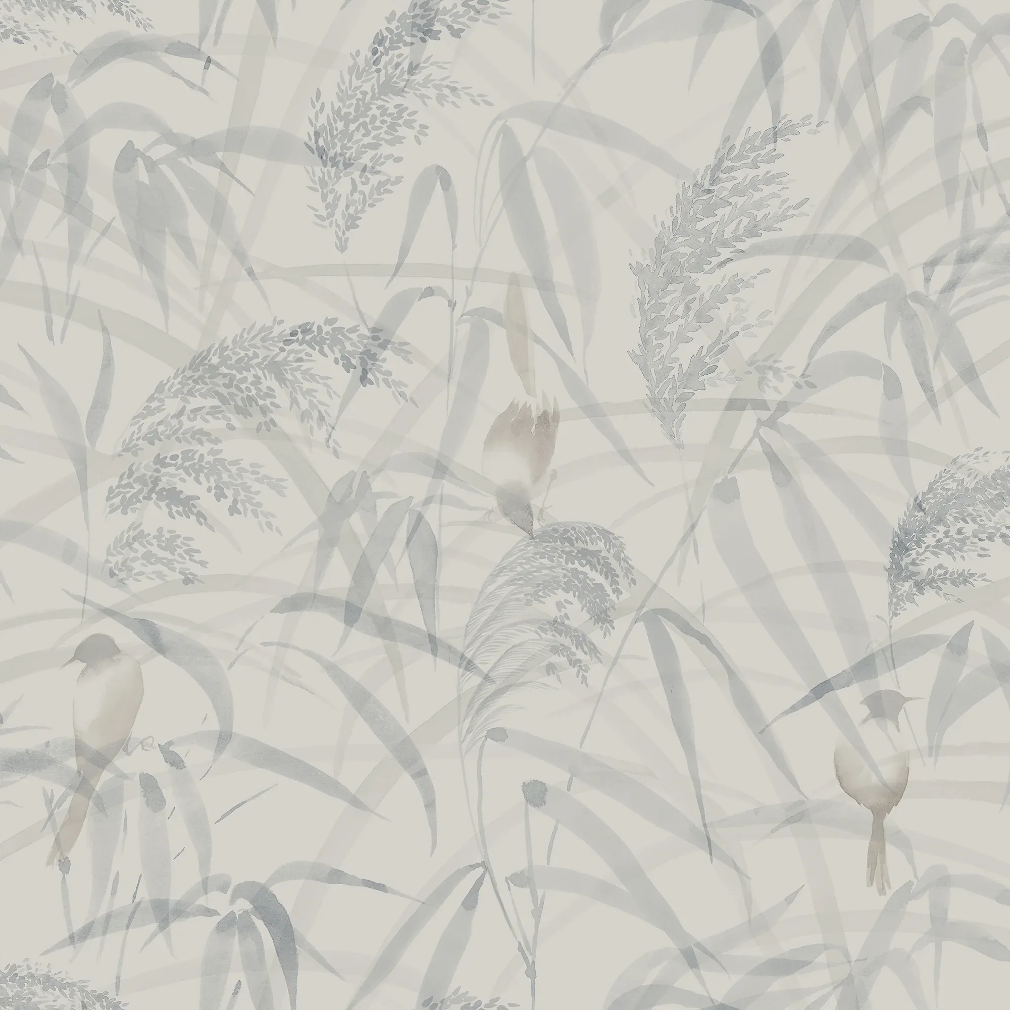 Anna misty blue wallpaper in color