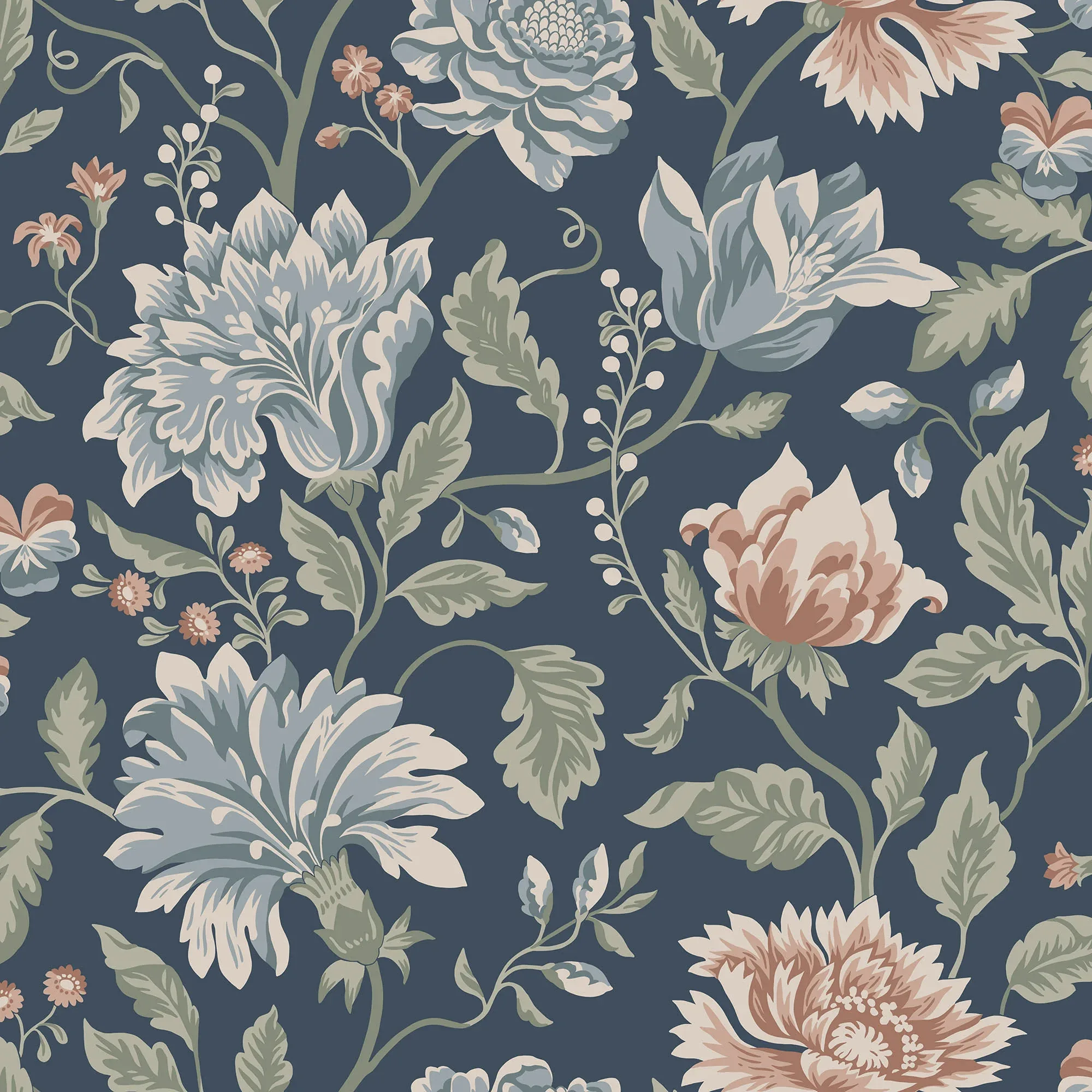Annabelle wallpaper in Classic Blue color