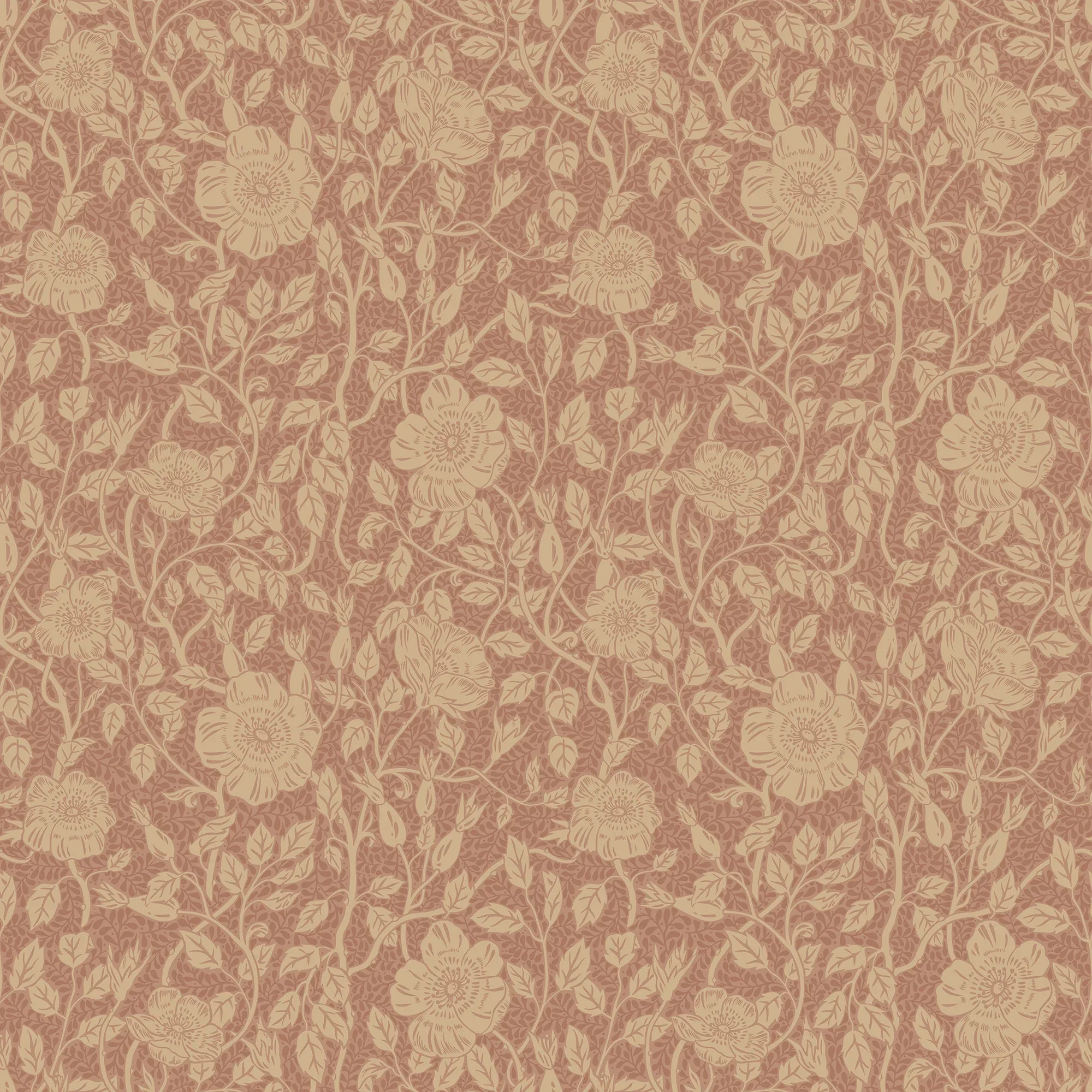 Anton wallpaper in Terracotta color