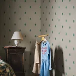 Audrey wallpaper in Blue color