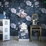 Ava Wallpaper – Dark Blue | Wallpaper Twins Ava wallpaper in Dark Blue color