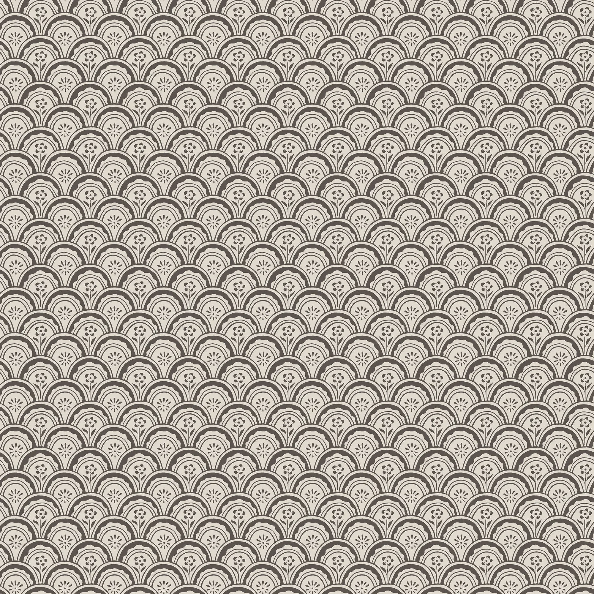 Beata wallpaper in Graphite color