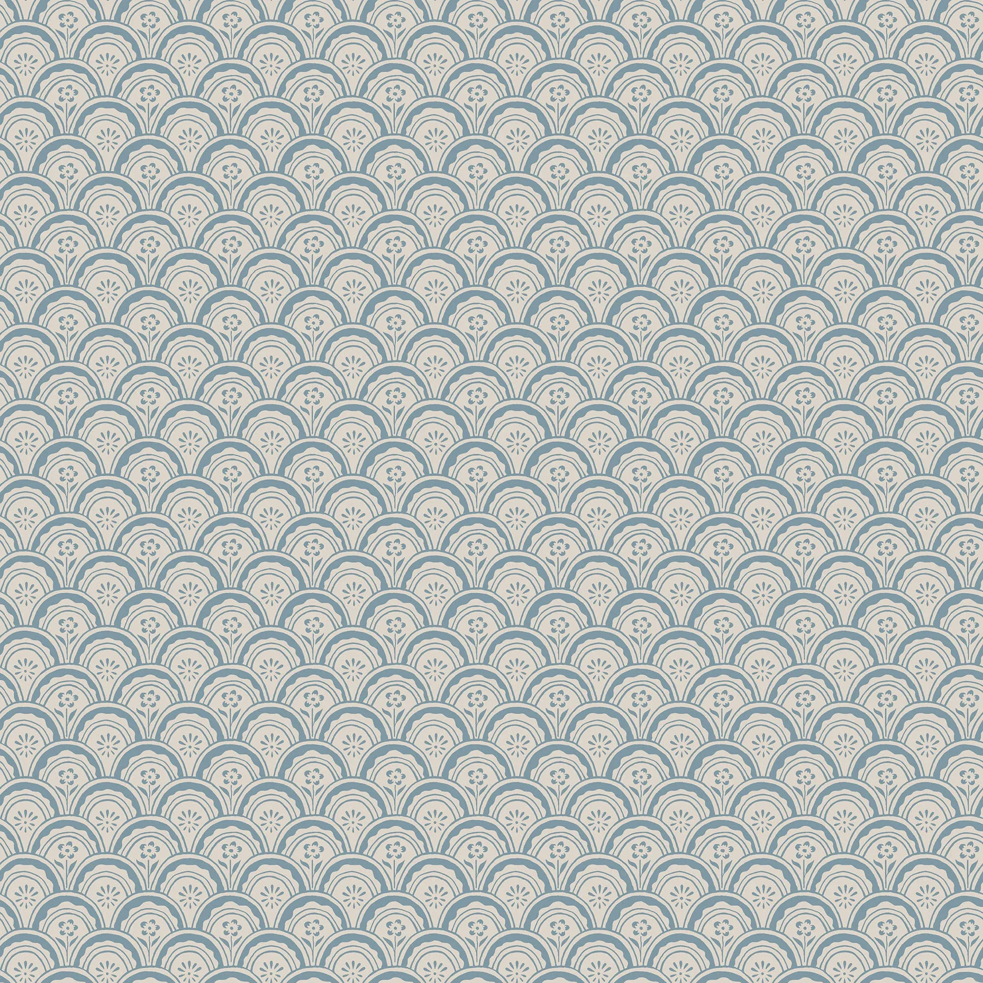 Beata wallpaper in Misty Blue color