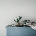 Bladverk wallpaper in Misty Blue color