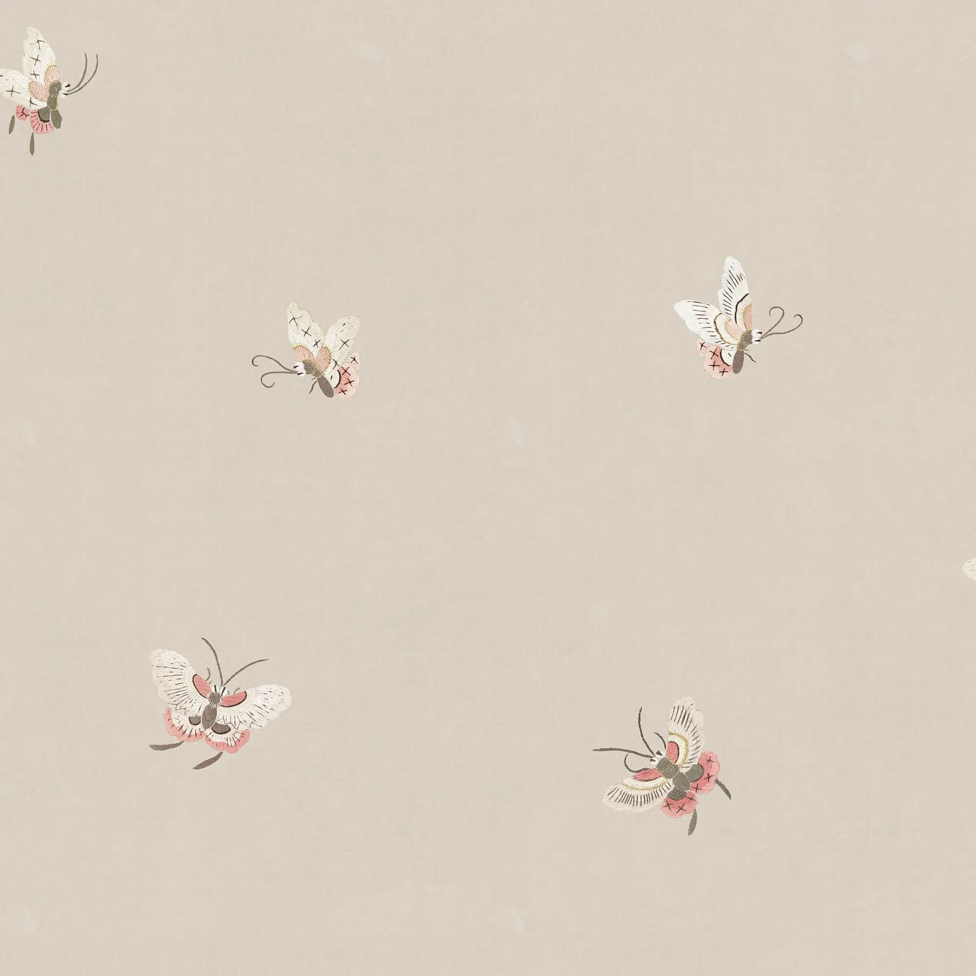 Butterflies wallpaper in Sandstone color